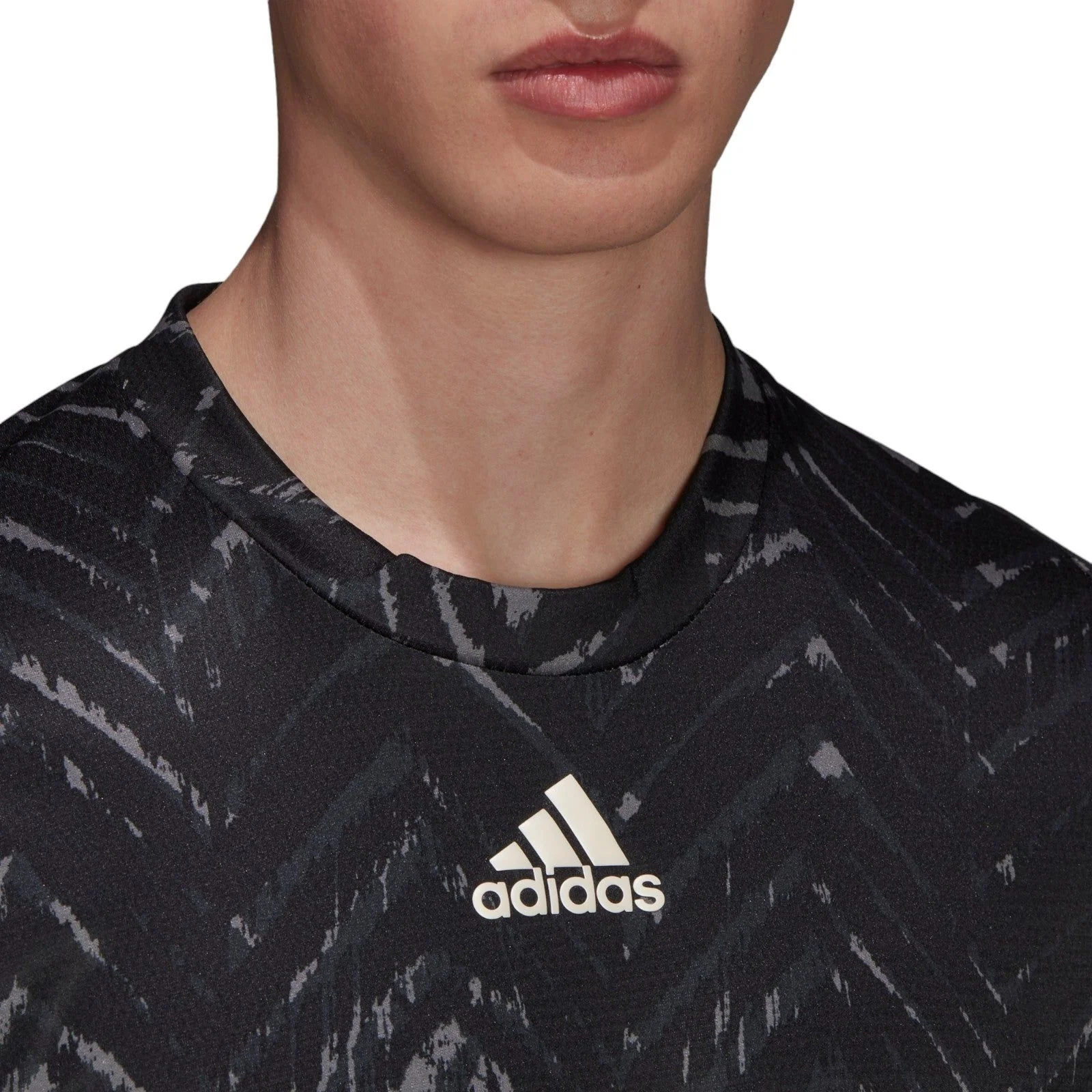 adidas Tennis Primeblue Freelift Printed Tee - Grey - Image 4