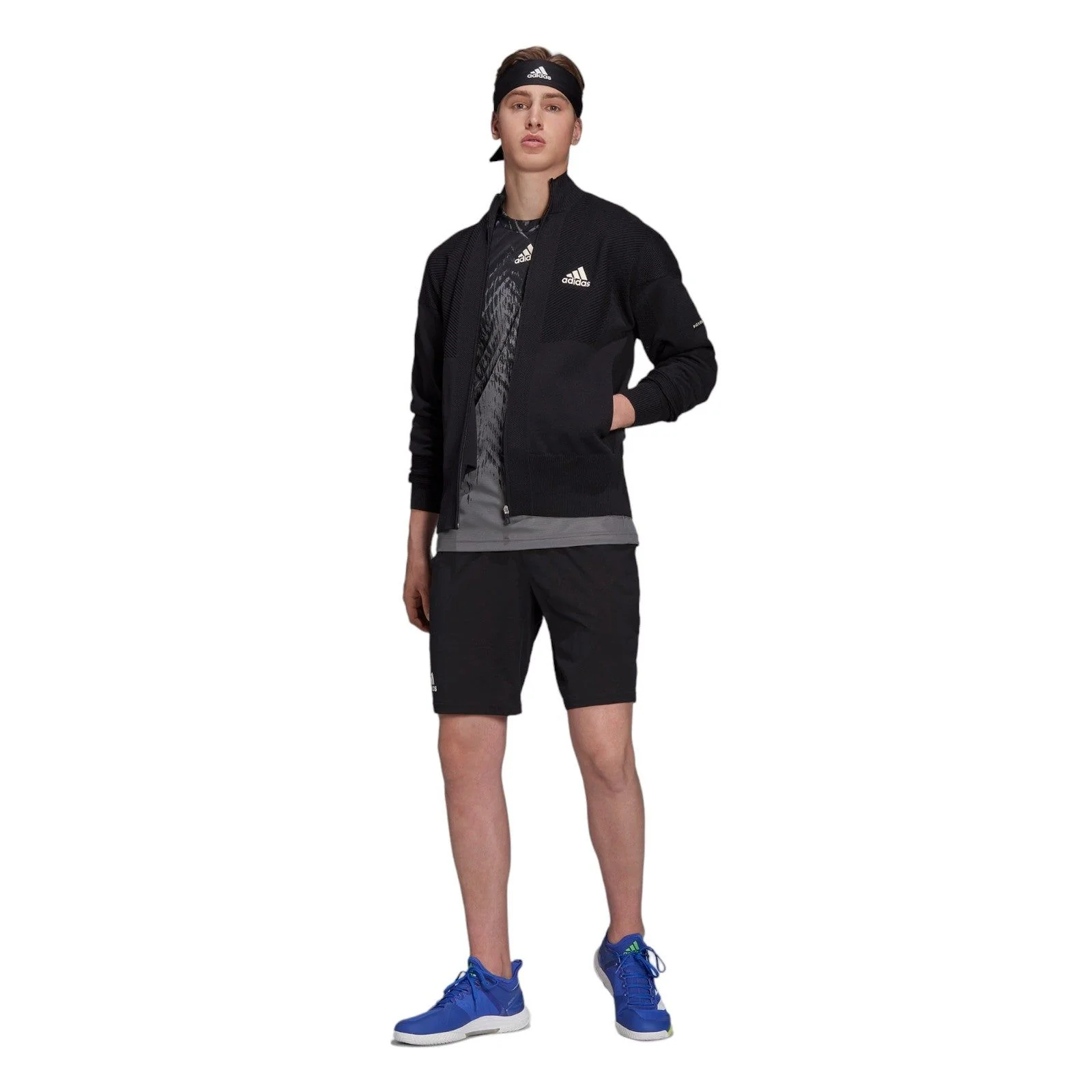 adidas Tennis Primeblue Freelift Printed Tee - Grey - Image 7