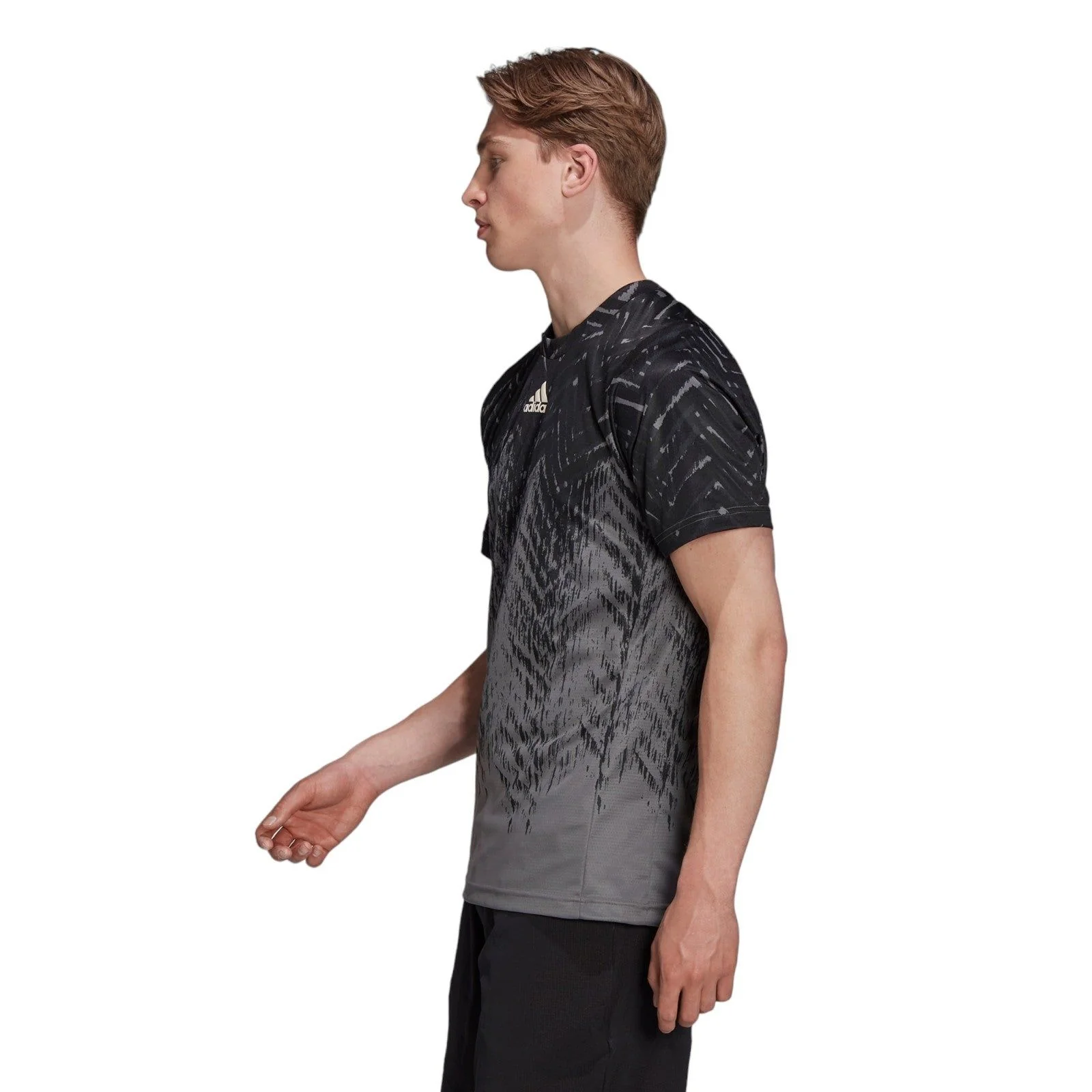 adidas Tennis Primeblue Freelift Printed Tee - Grey - Image 8