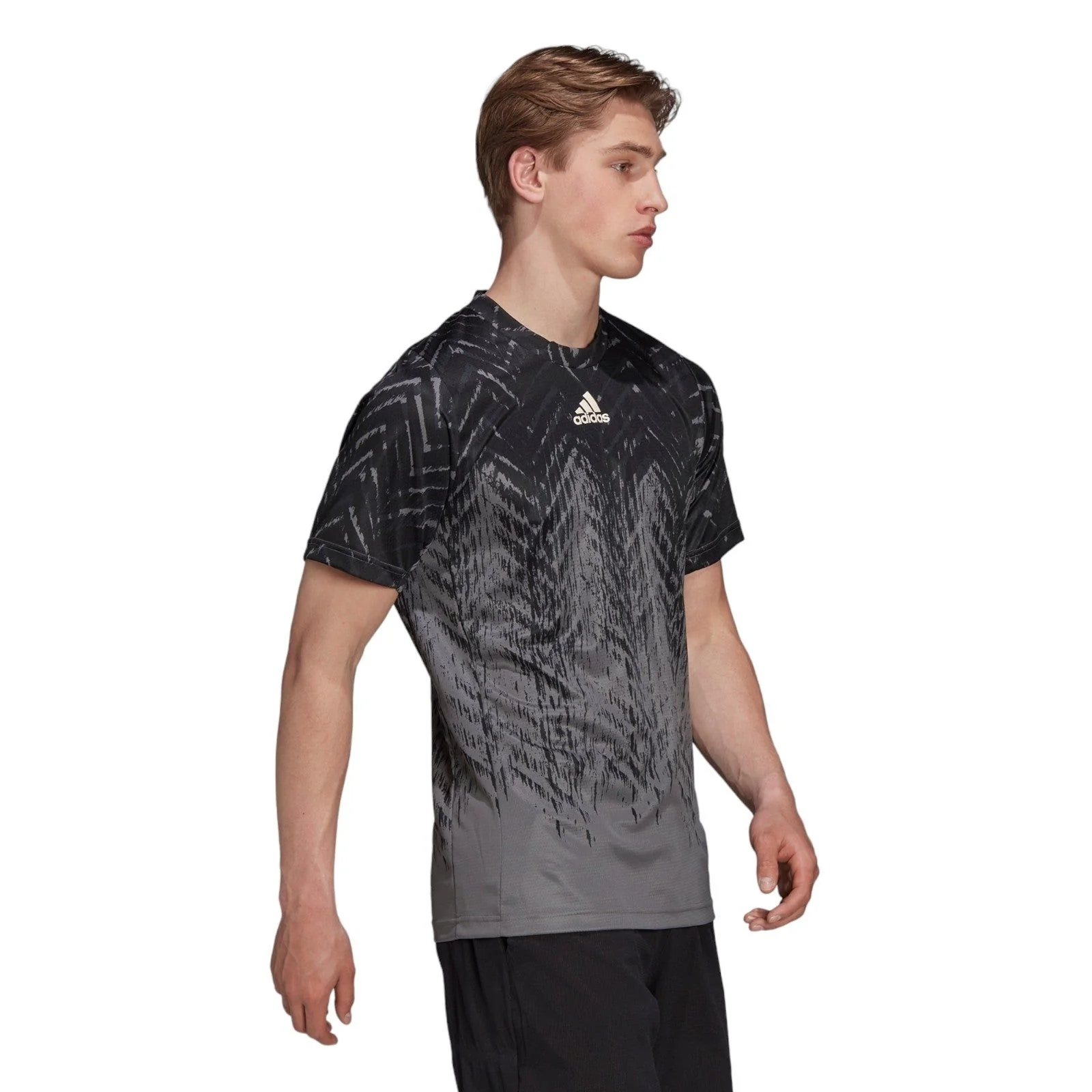 adidas Tennis Primeblue Freelift Printed Tee - Grey - Image 9
