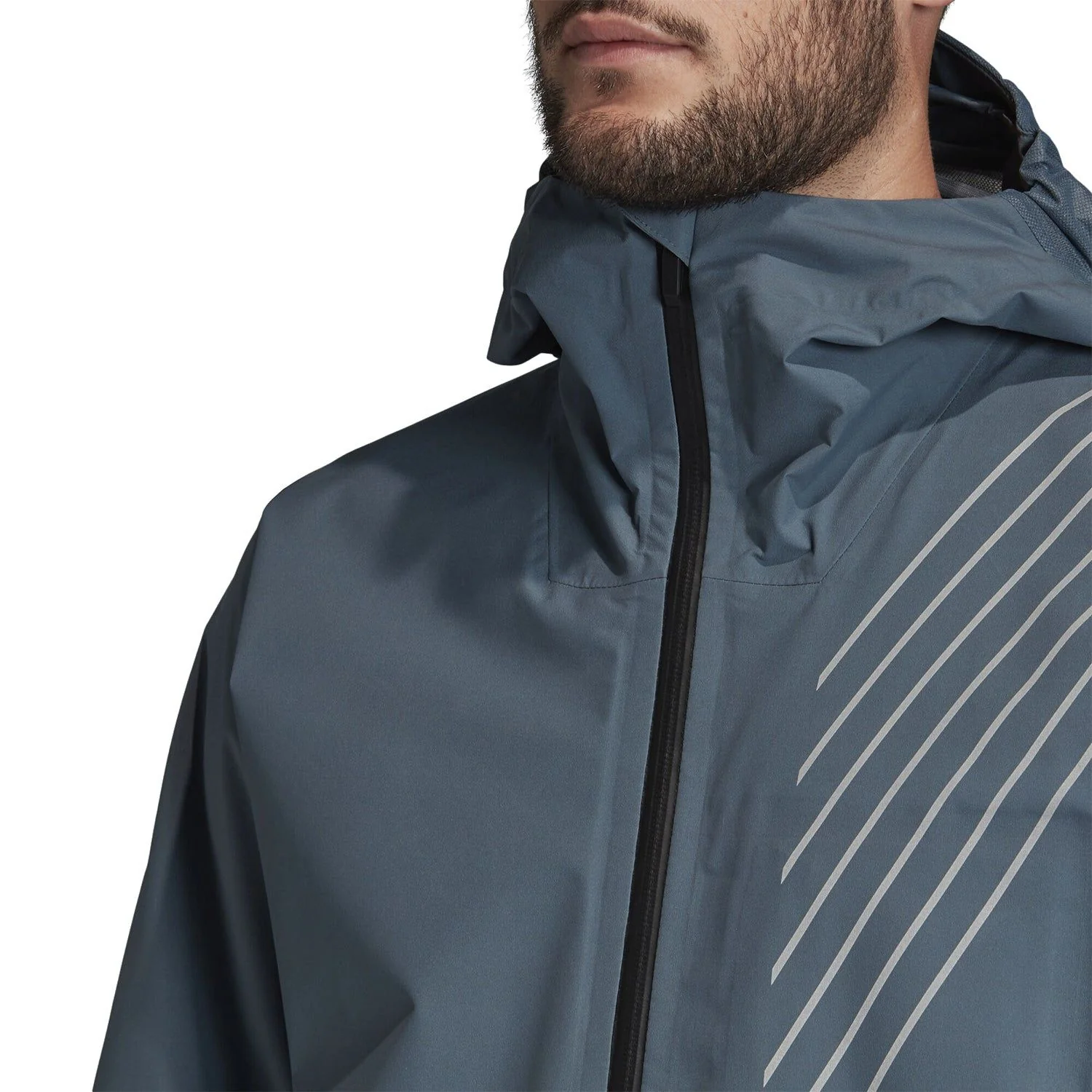 adidas Terrex 3-Layer Zupahike Rain Jacket - Blue - Image 4