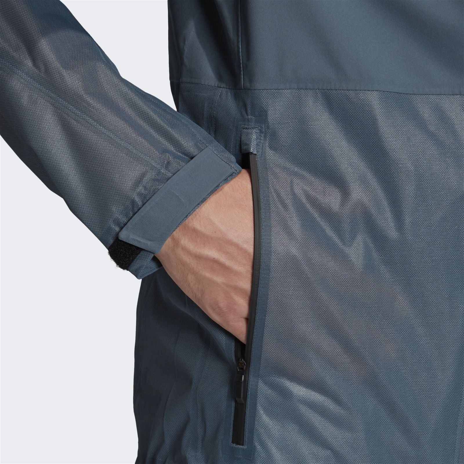 adidas Terrex 3-Layer Zupahike Rain Jacket - Blue - Image 5