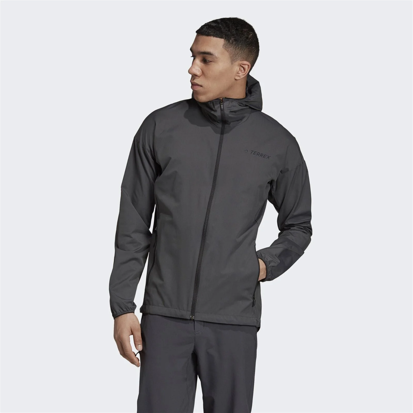 adidas Terrex Agravic Wind Jacket - Grey - Image 3