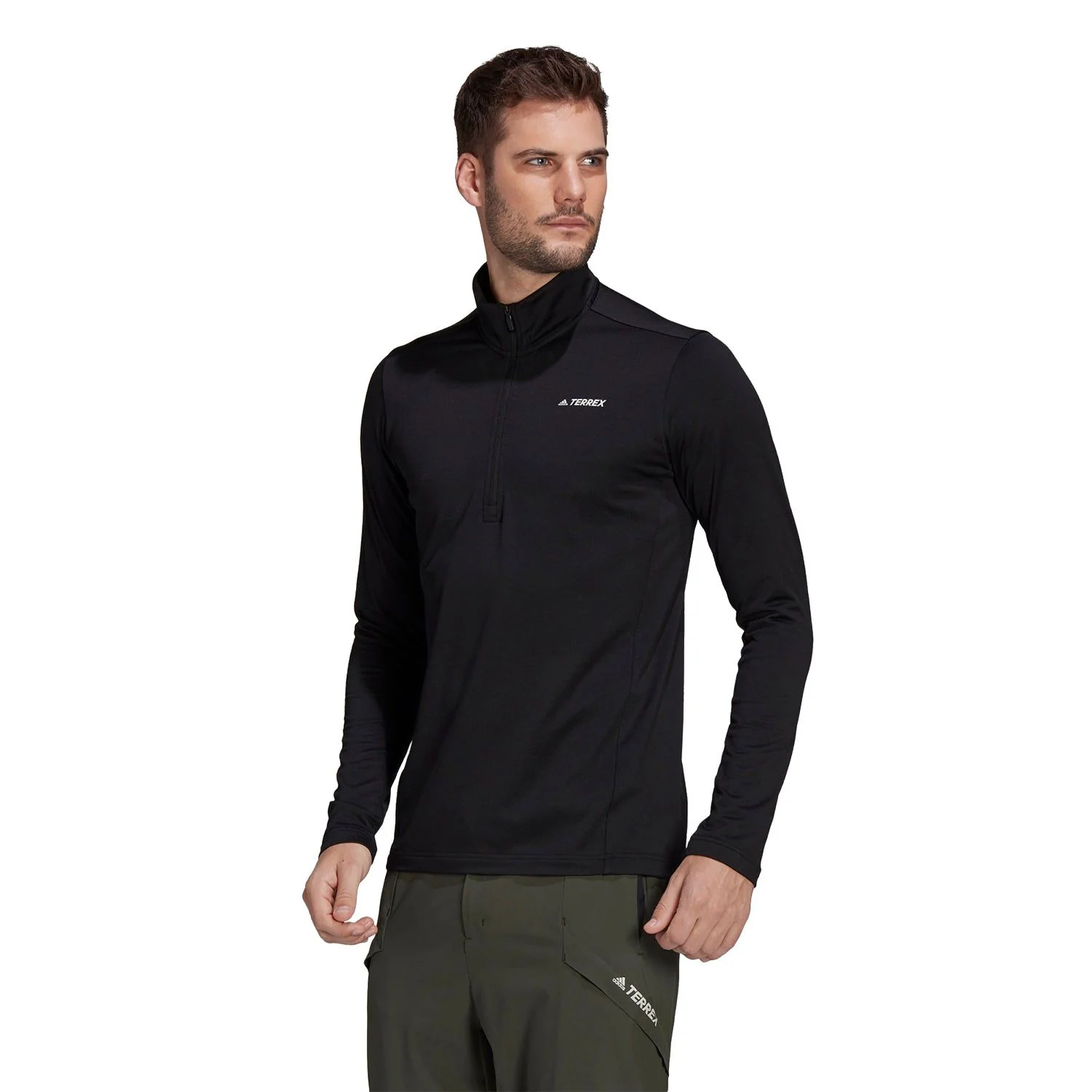 adidas Terrex Everyhike Half-Zip Fleece Jacket - Black - Image 2