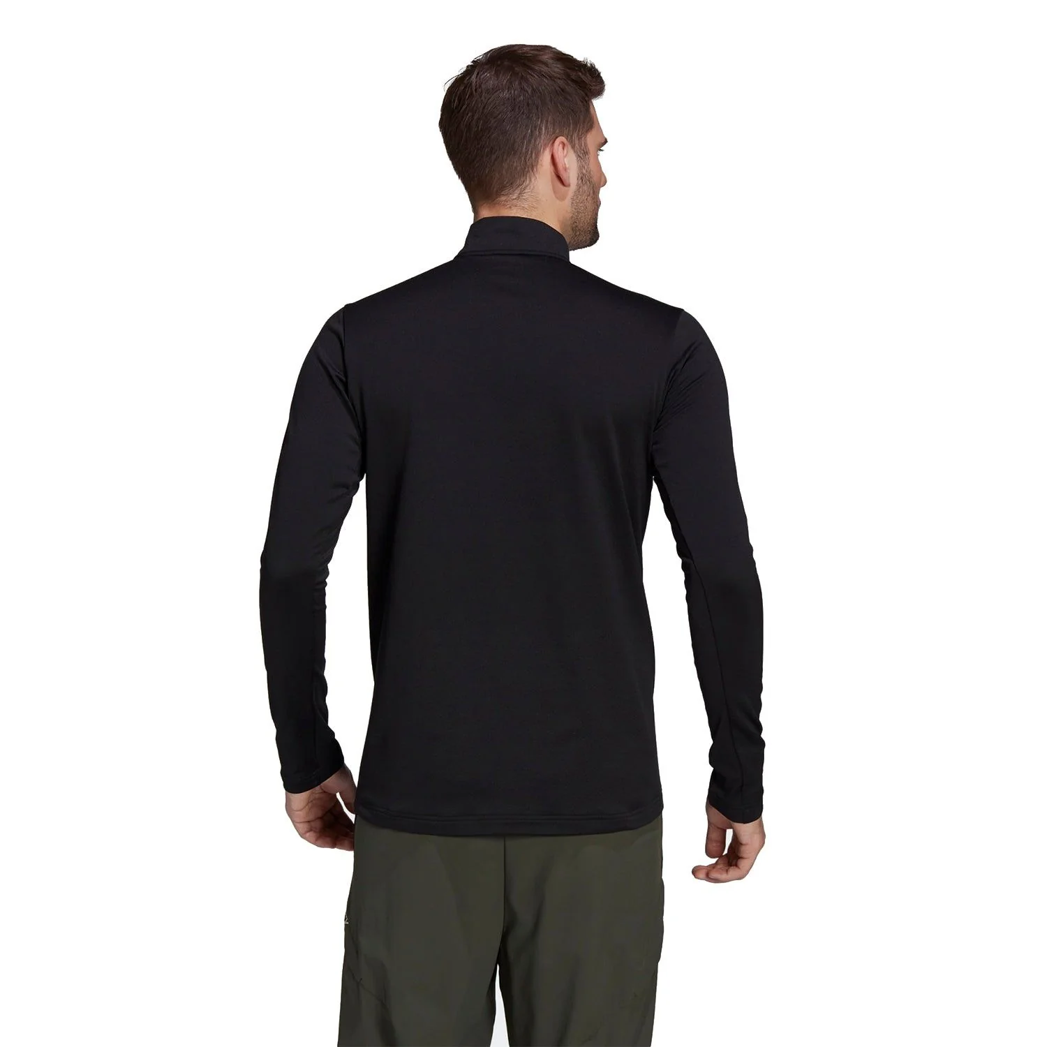 adidas Terrex Everyhike Half-Zip Fleece Jacket - Black - Image 3