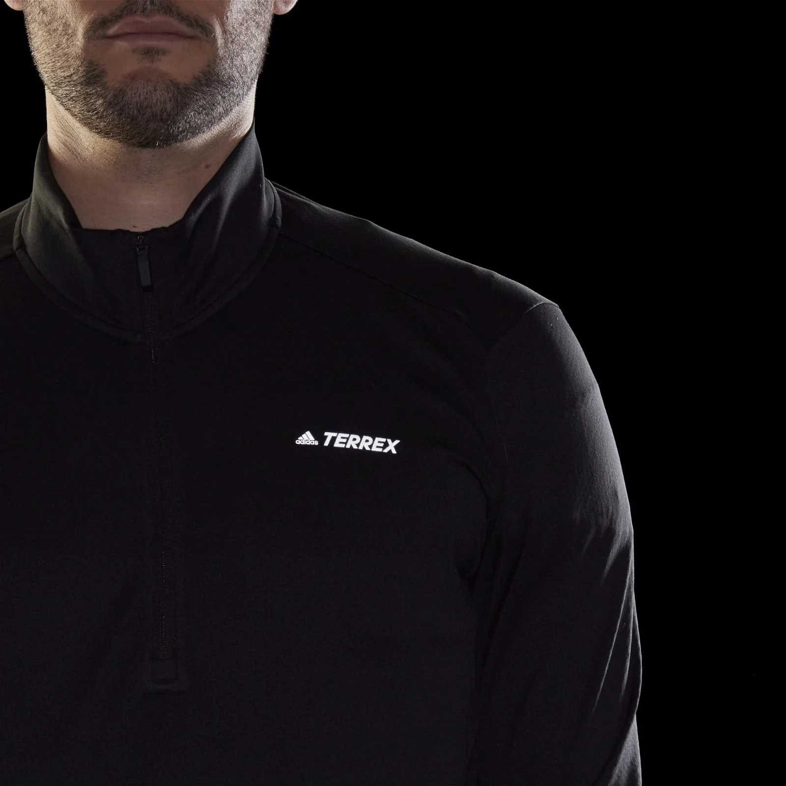 adidas Terrex Everyhike Half-Zip Fleece Jacket - Black - Image 5