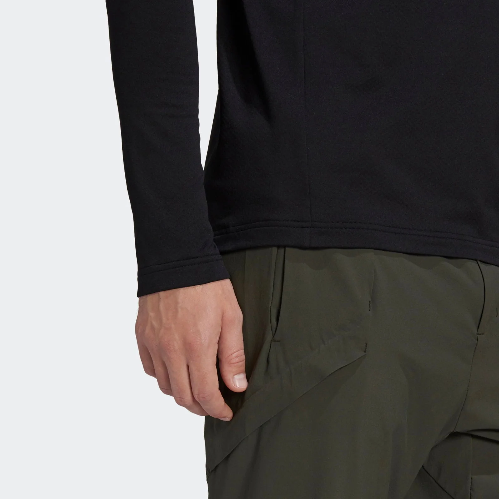 adidas Terrex Everyhike Half-Zip Fleece Jacket - Black - Image 6
