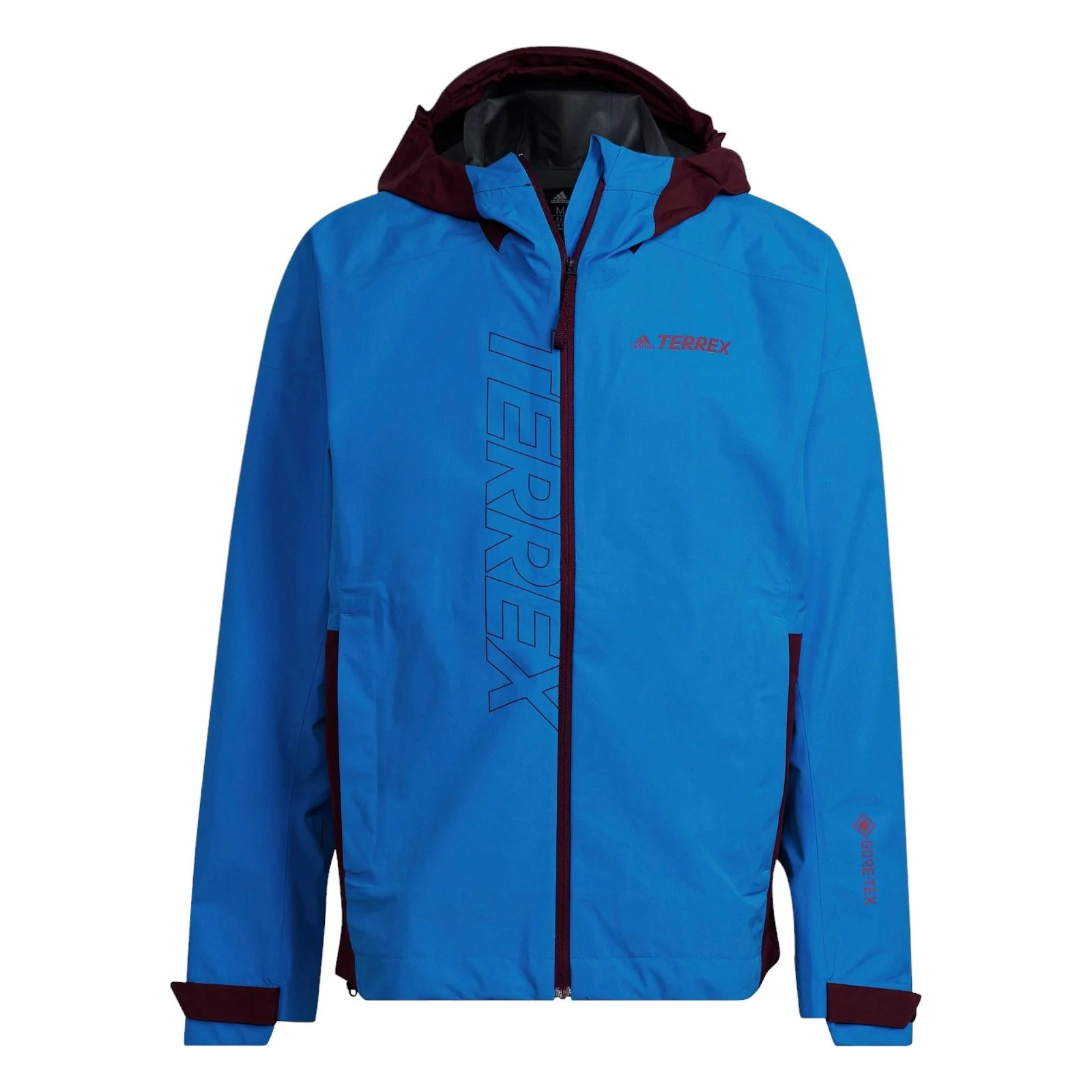 adidas Terrex GORE-TEX Paclite Rain Jacket - Shock Blue / Shadow Red