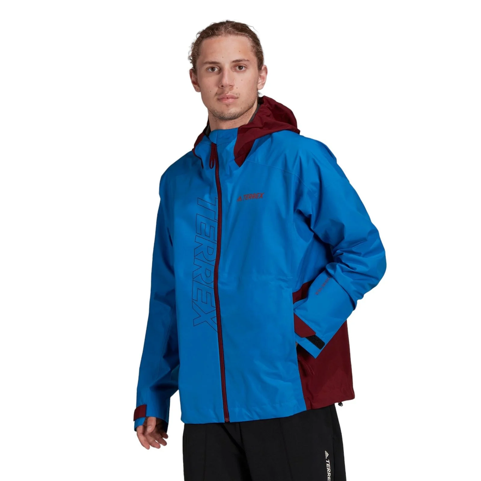 adidas Terrex GORE-TEX Paclite Rain Jacket - Shock Blue / Shadow Red - Image 2