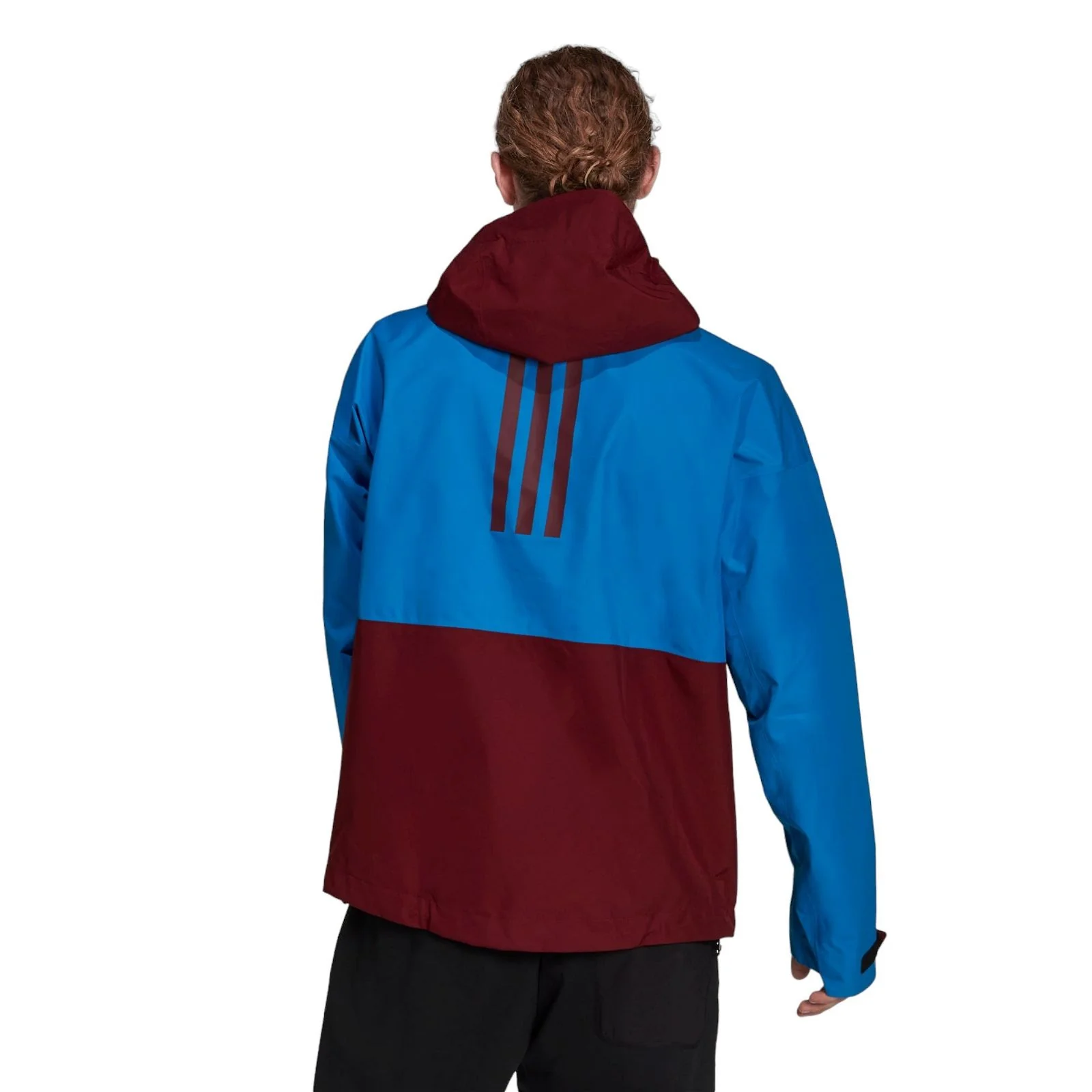 adidas Terrex GORE-TEX Paclite Rain Jacket - Shock Blue / Shadow Red - Image 3