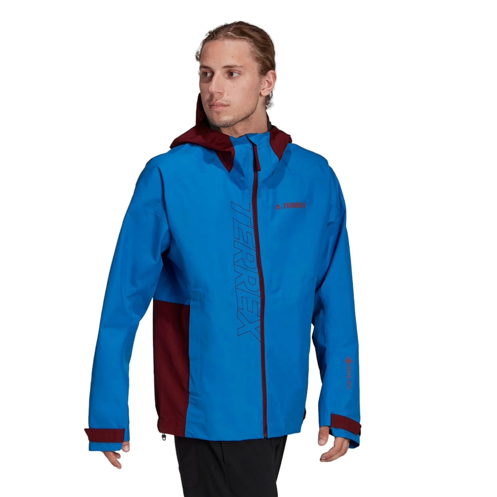 adidas Terrex GORE-TEX Paclite Rain Jacket - Shock Blue / Shadow Red - Image 6