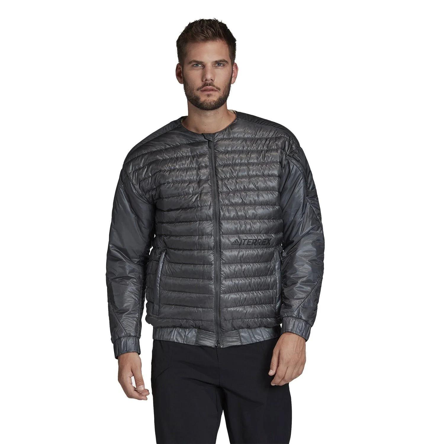 adidas Terrex Hike Bomber Down Jacket - Grey - Image 3