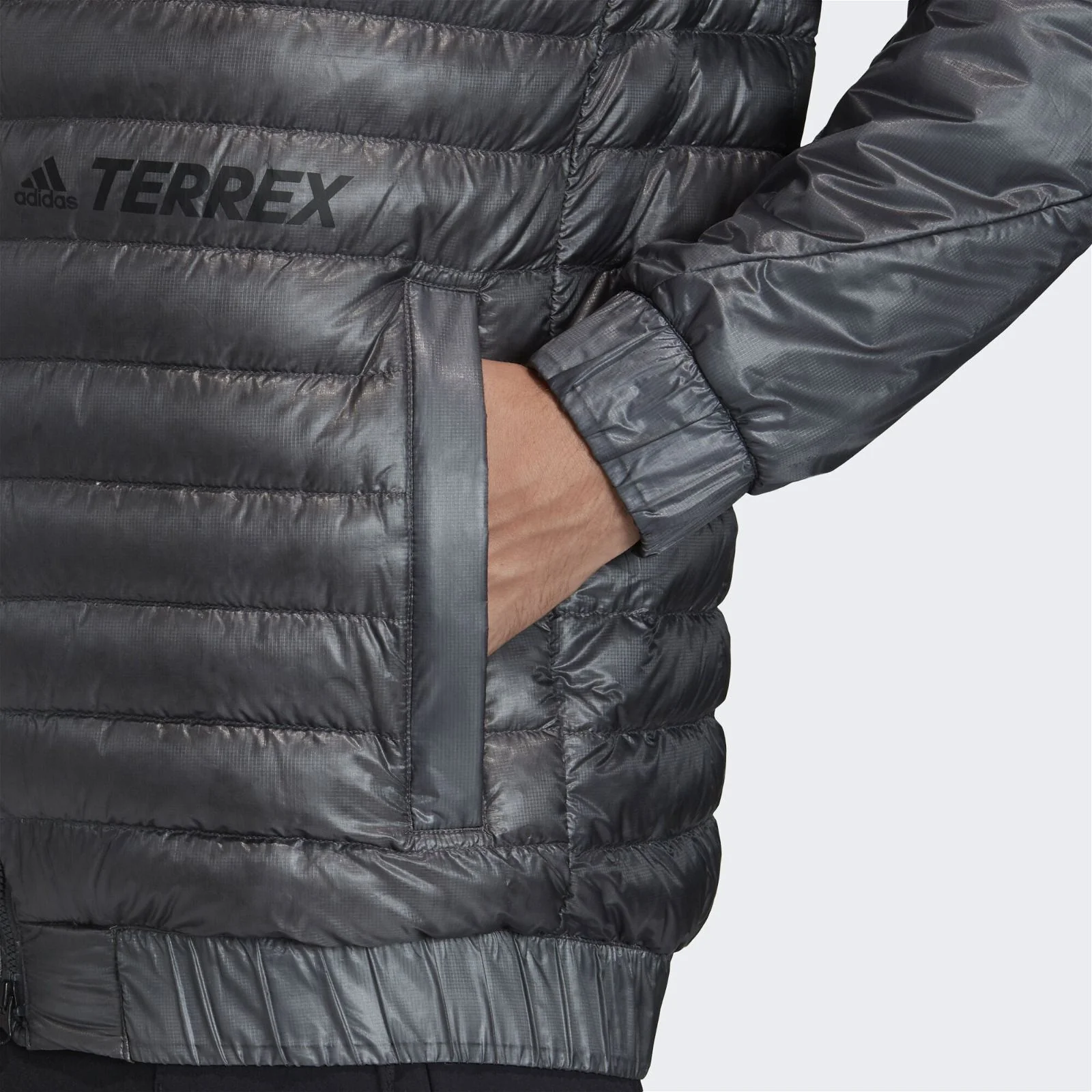 adidas Terrex Hike Bomber Down Jacket - Grey - Image 5