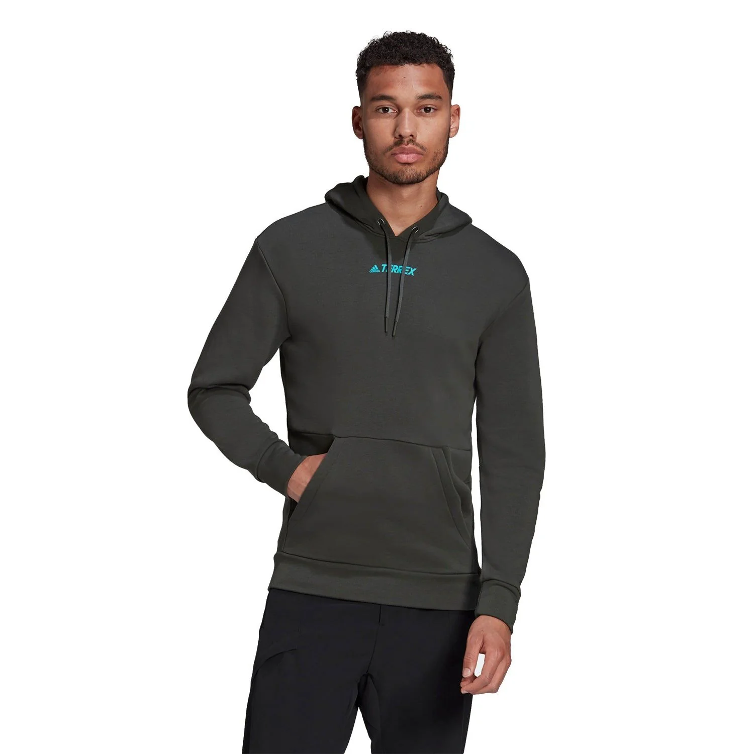 adidas Terrex Logo Hoodie - Green - Image 3