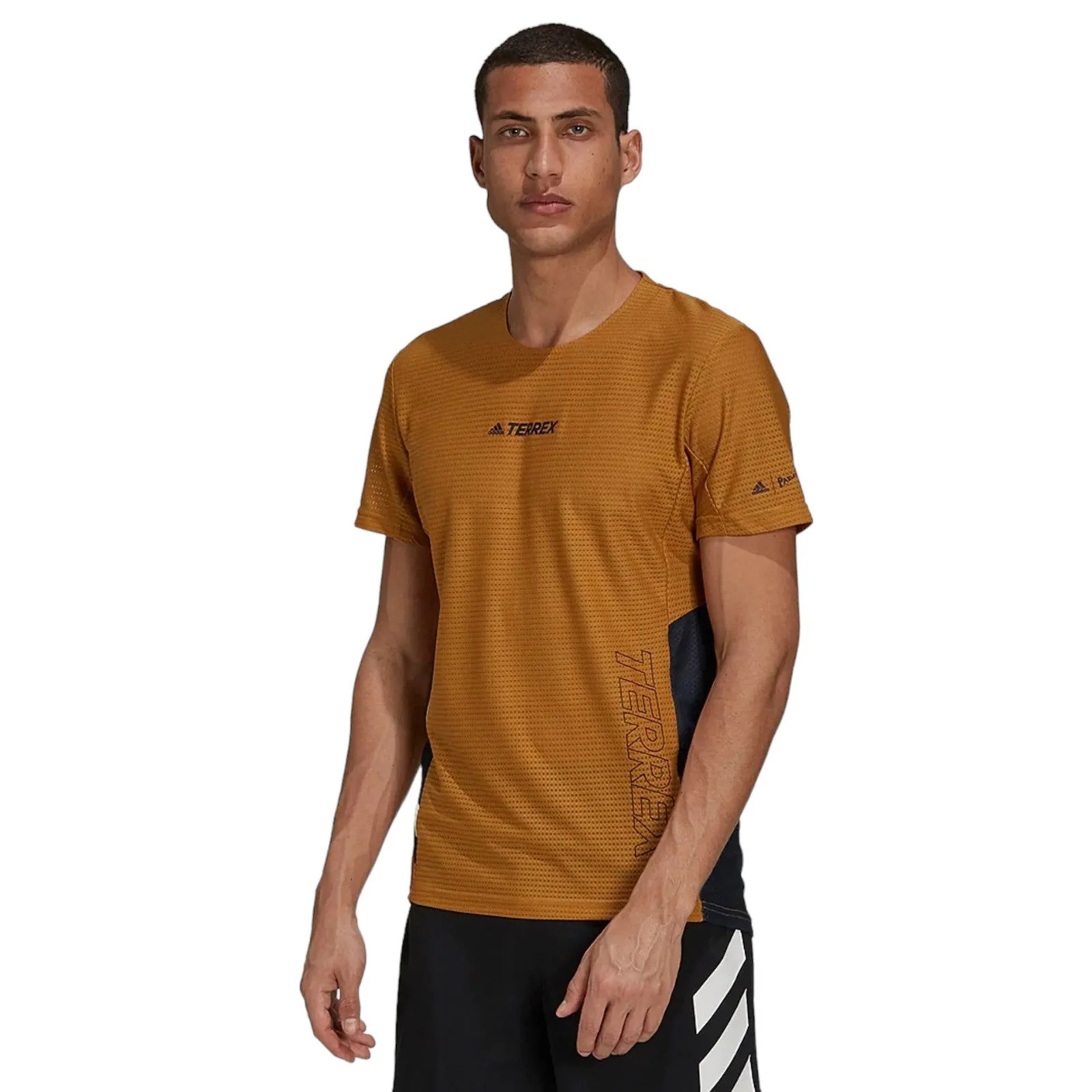 adidas Terrex Parley Agravic Trail Running Pro T-Shirt - Brown - Image 3