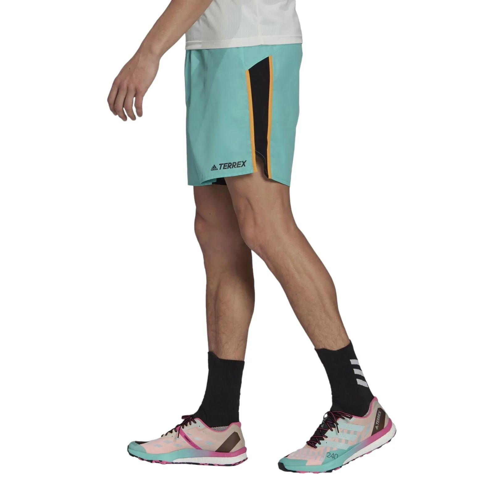 adidas Terrex Primeblue Trail Running Shorts - Green - Image 2
