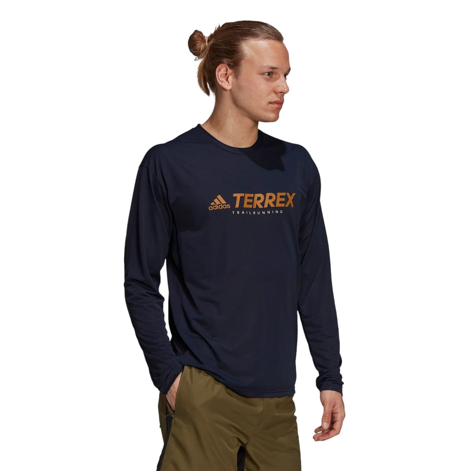 adidas Terrex Primeblue TX Trail Long Sleeve T Shirt - Navy - Image 4