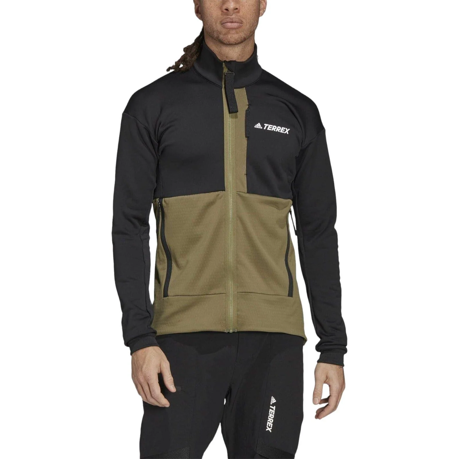 adidas Terrex Tech Fleece Hiking Jacket - Black - Image 2