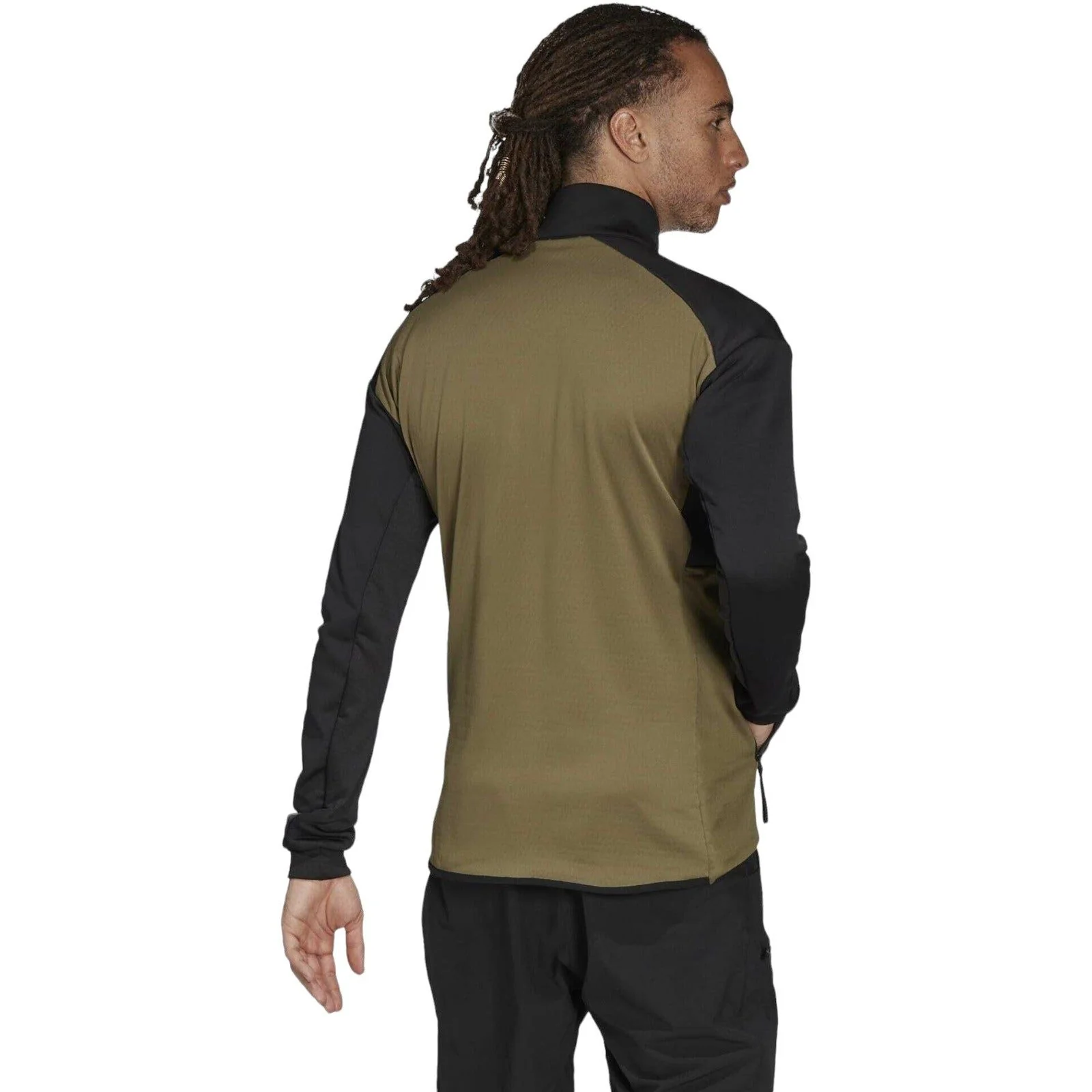 adidas Terrex Tech Fleece Hiking Jacket - Black - Image 3