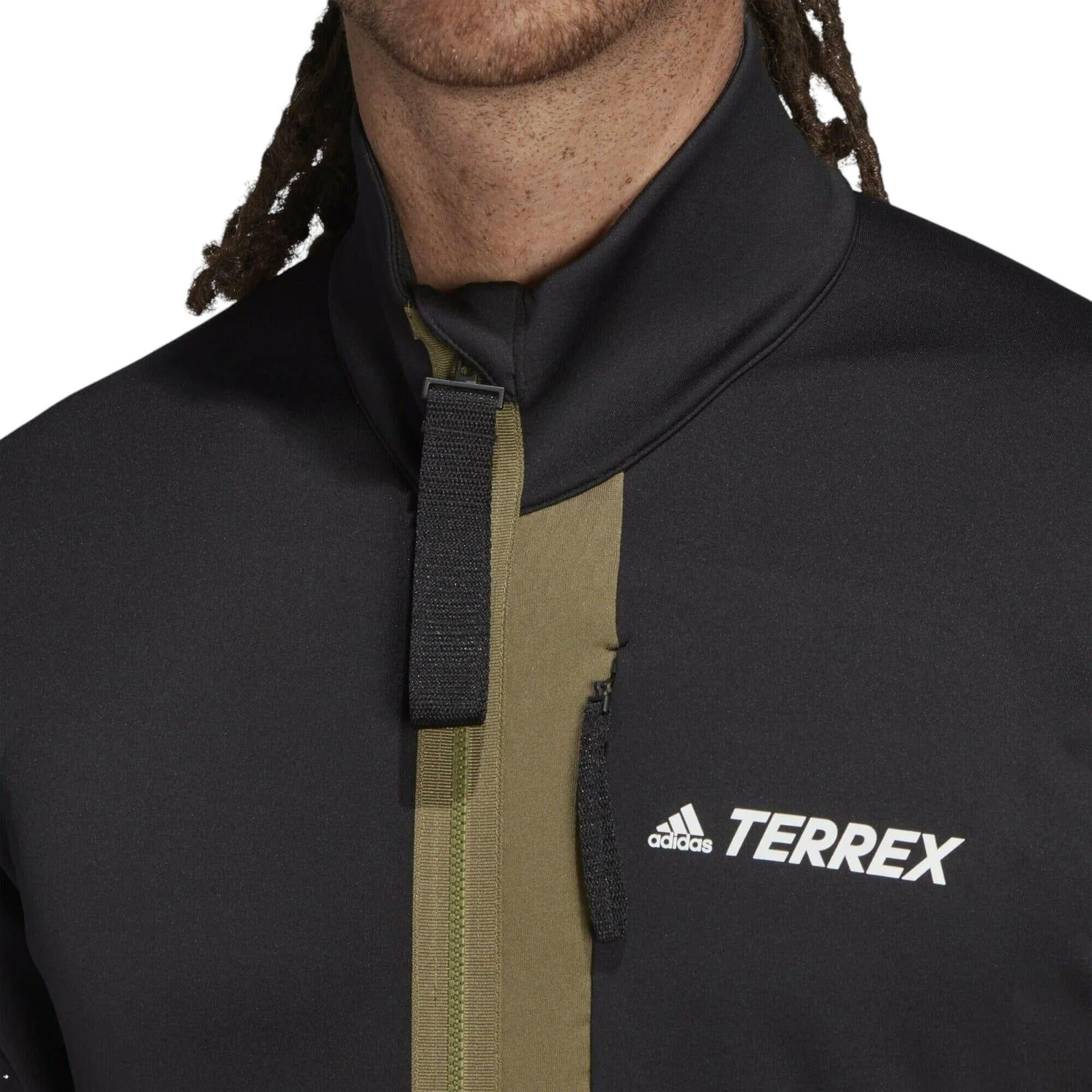 adidas Terrex Tech Fleece Hiking Jacket - Black - Image 4