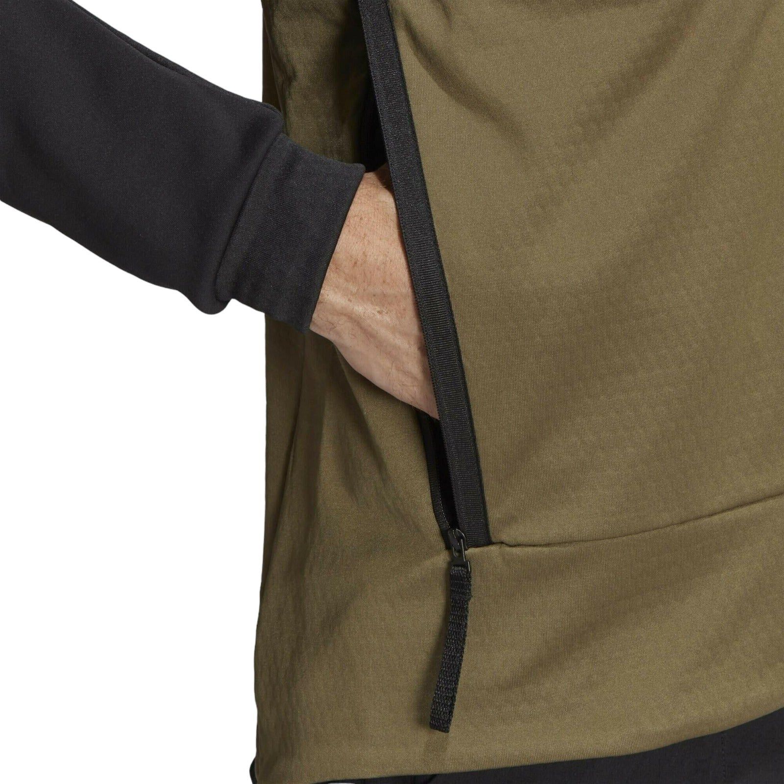 adidas Terrex Tech Fleece Hiking Jacket - Black - Image 5