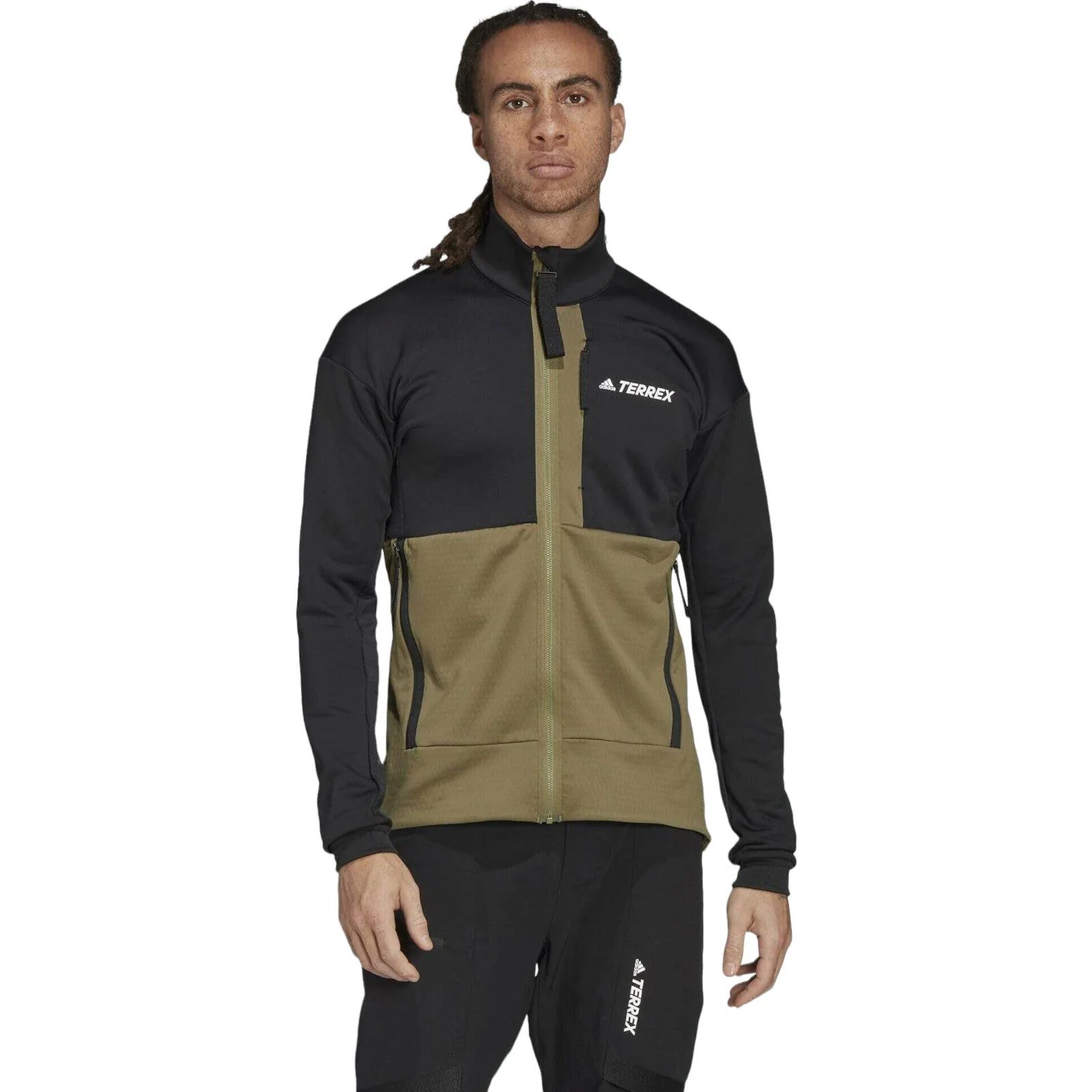 adidas Terrex Tech Fleece Hiking Jacket - Black - Image 6