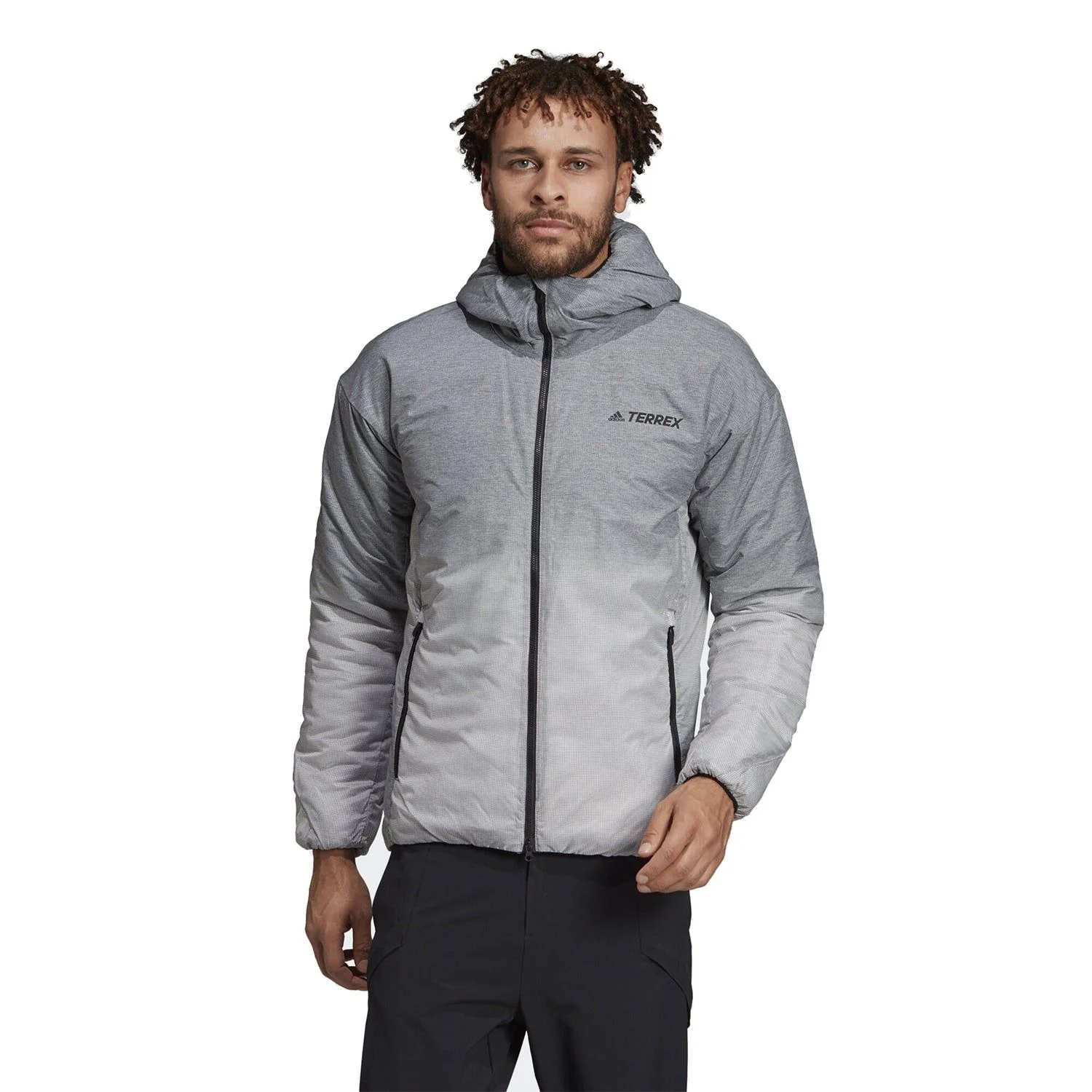 adidas Terrex Windweave Insulated Trail Hooded Jacket - Grey - Image 3