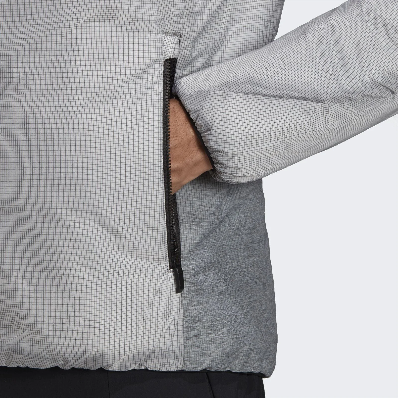 adidas Terrex Windweave Insulated Trail Hooded Jacket - Grey - Image 4