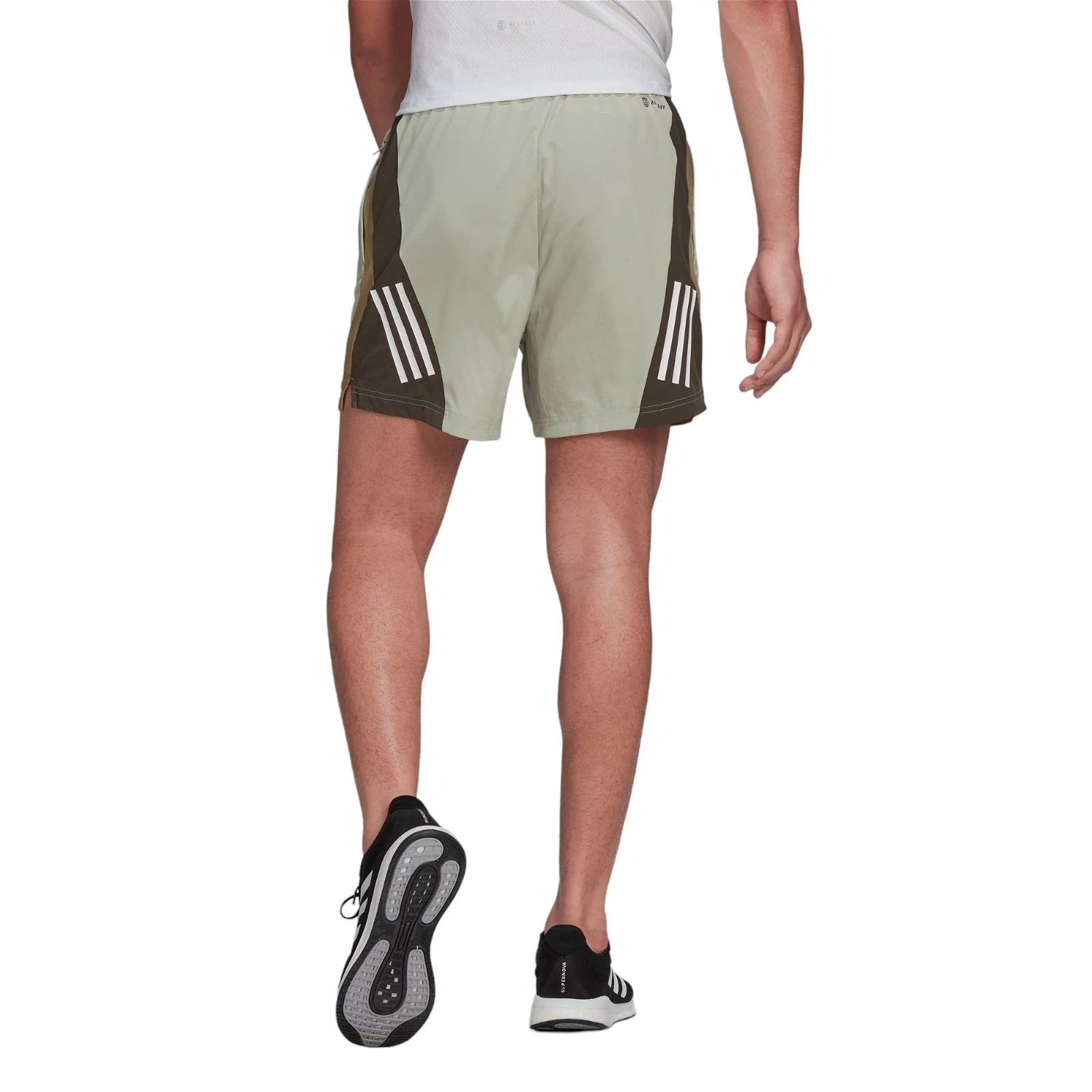 adidas Training Shorts AEROREADY Retro Vibes - Halo Green / Hemp / White - Image 3