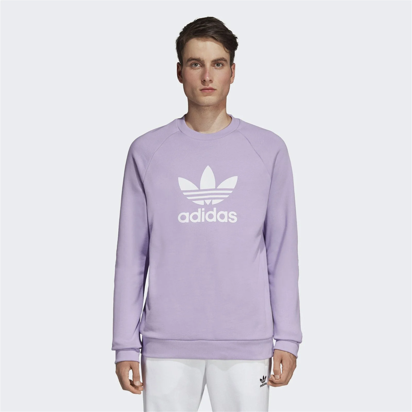 adidas Trefoil Crew Sweatshirt - Purple Glow - Image 3