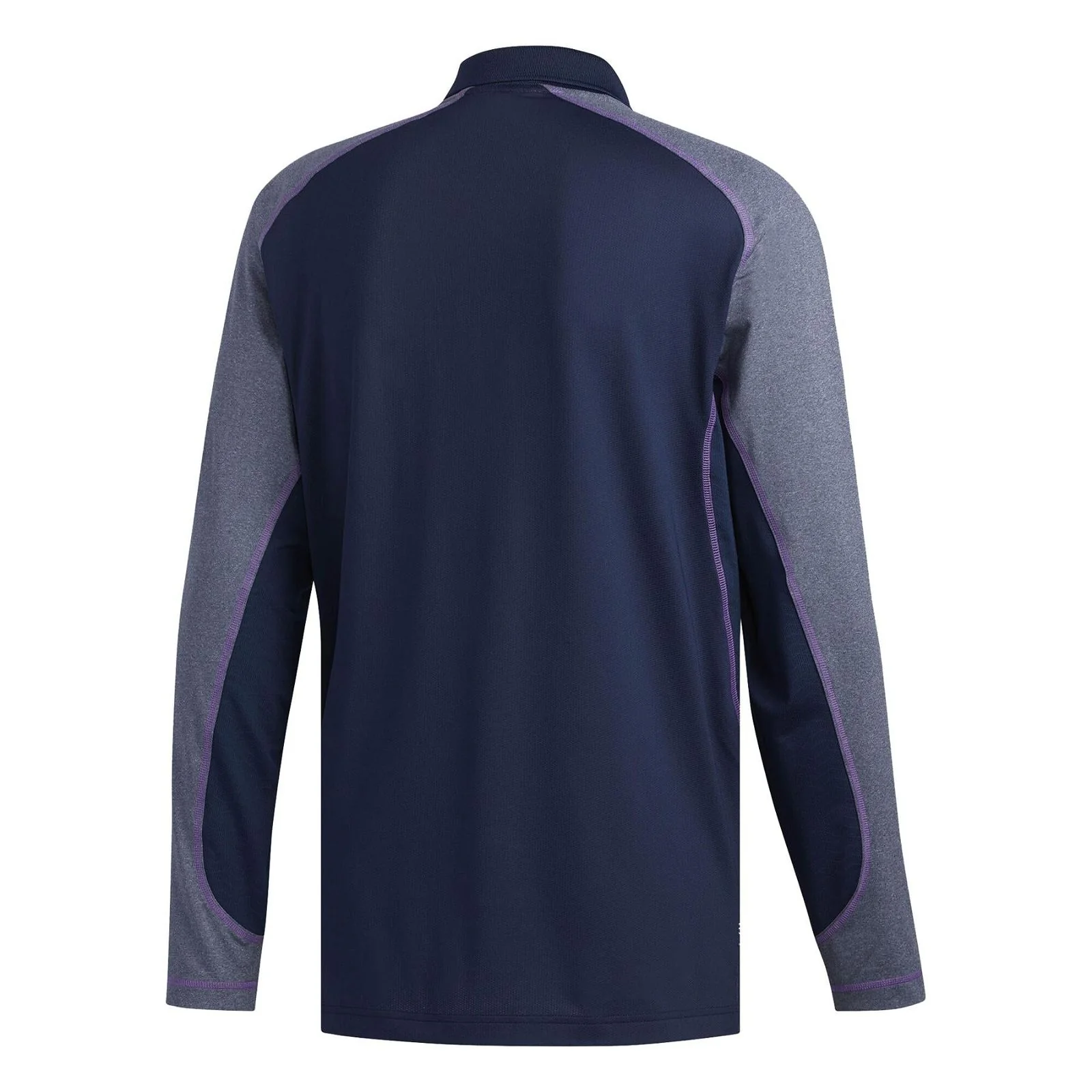 adidas Ultimate Climacool Solid Long Sleeved Polo Shirt - Navy - Image 2