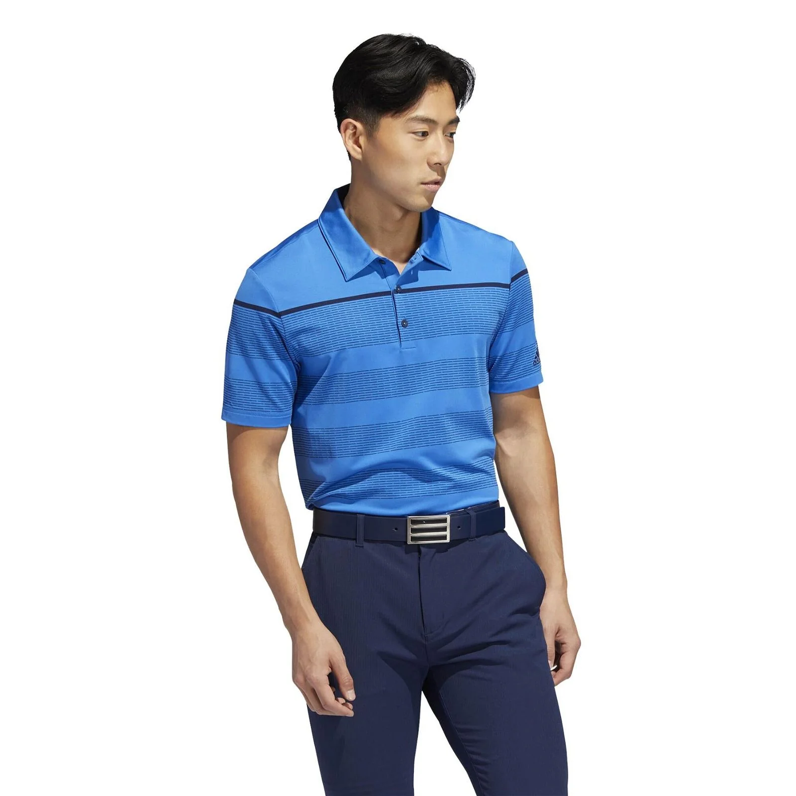 adidas Ultimate365 Dash Stripe Polo Shirt - Blue - Image 3