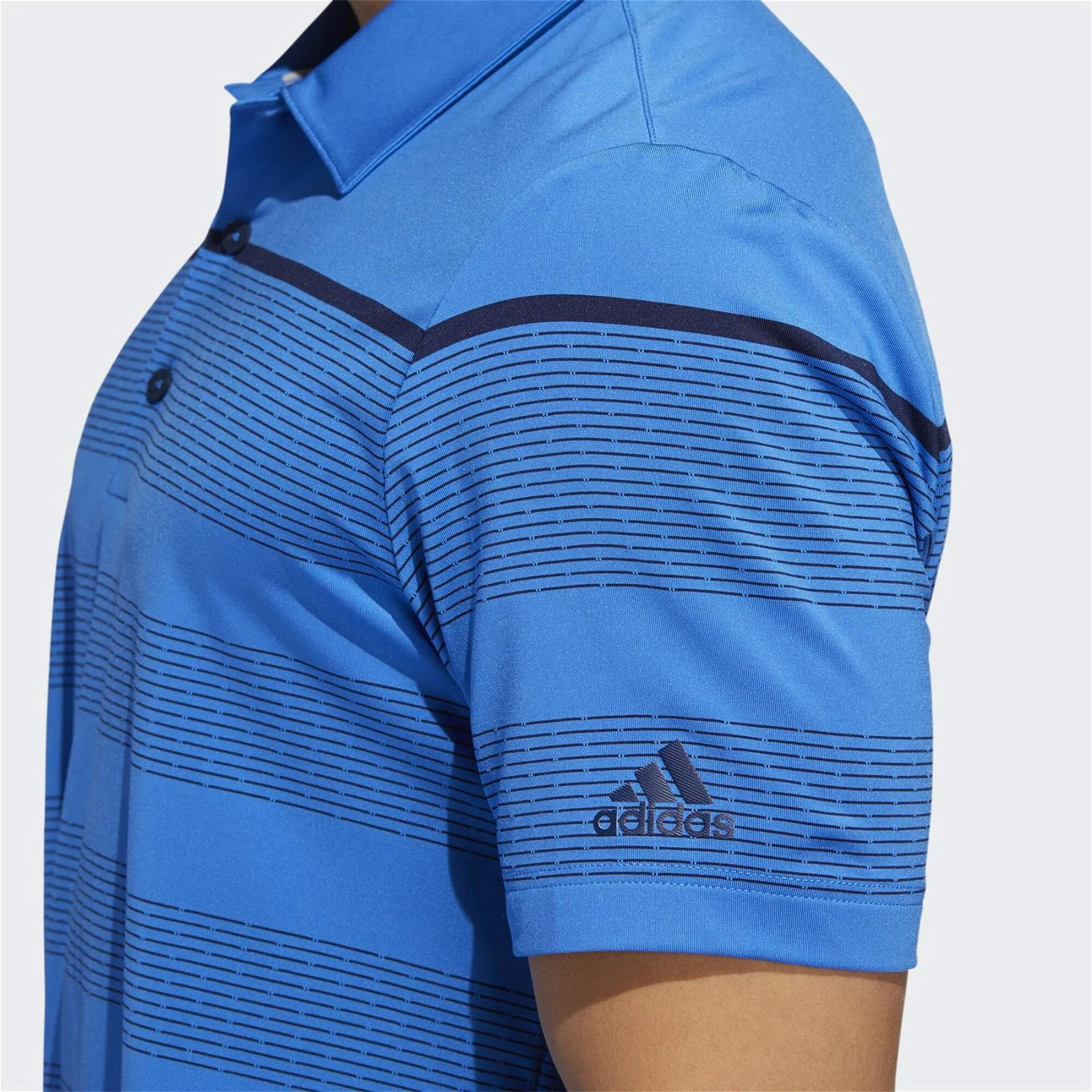 adidas Ultimate365 Dash Stripe Polo Shirt - Blue - Image 4
