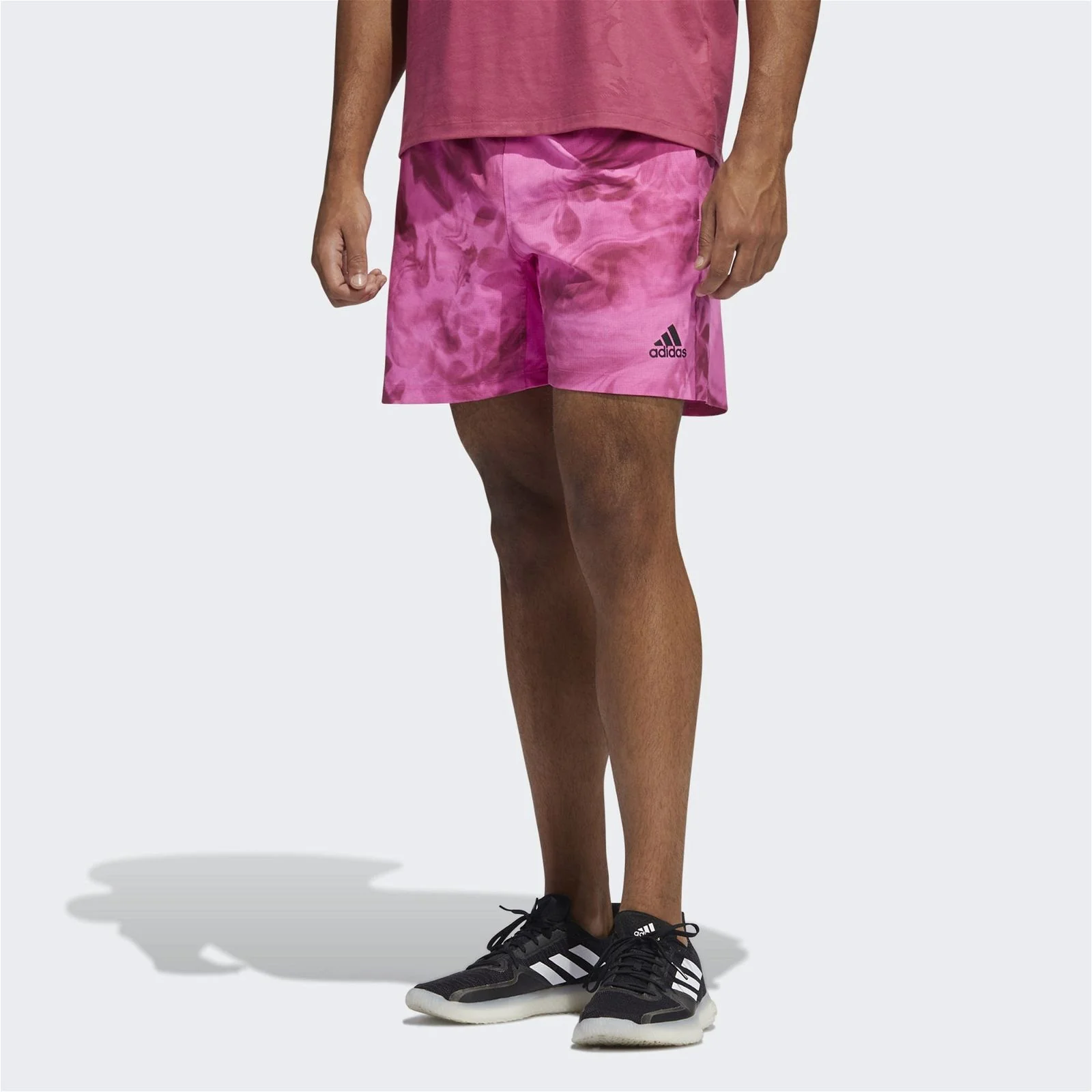 adidas Unisex Unite Floral Shorts - Pink - Image 2