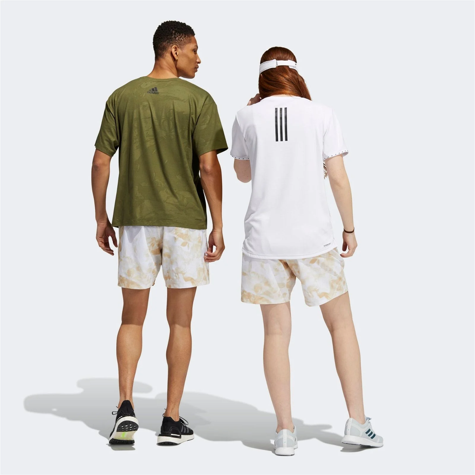 adidas Unite Floral Shorts - Hazy Beige - Image 3