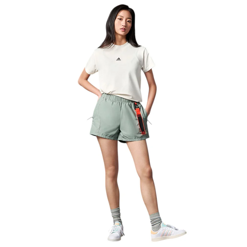 adidas Womens City Escape Shorts - Green - Image 4