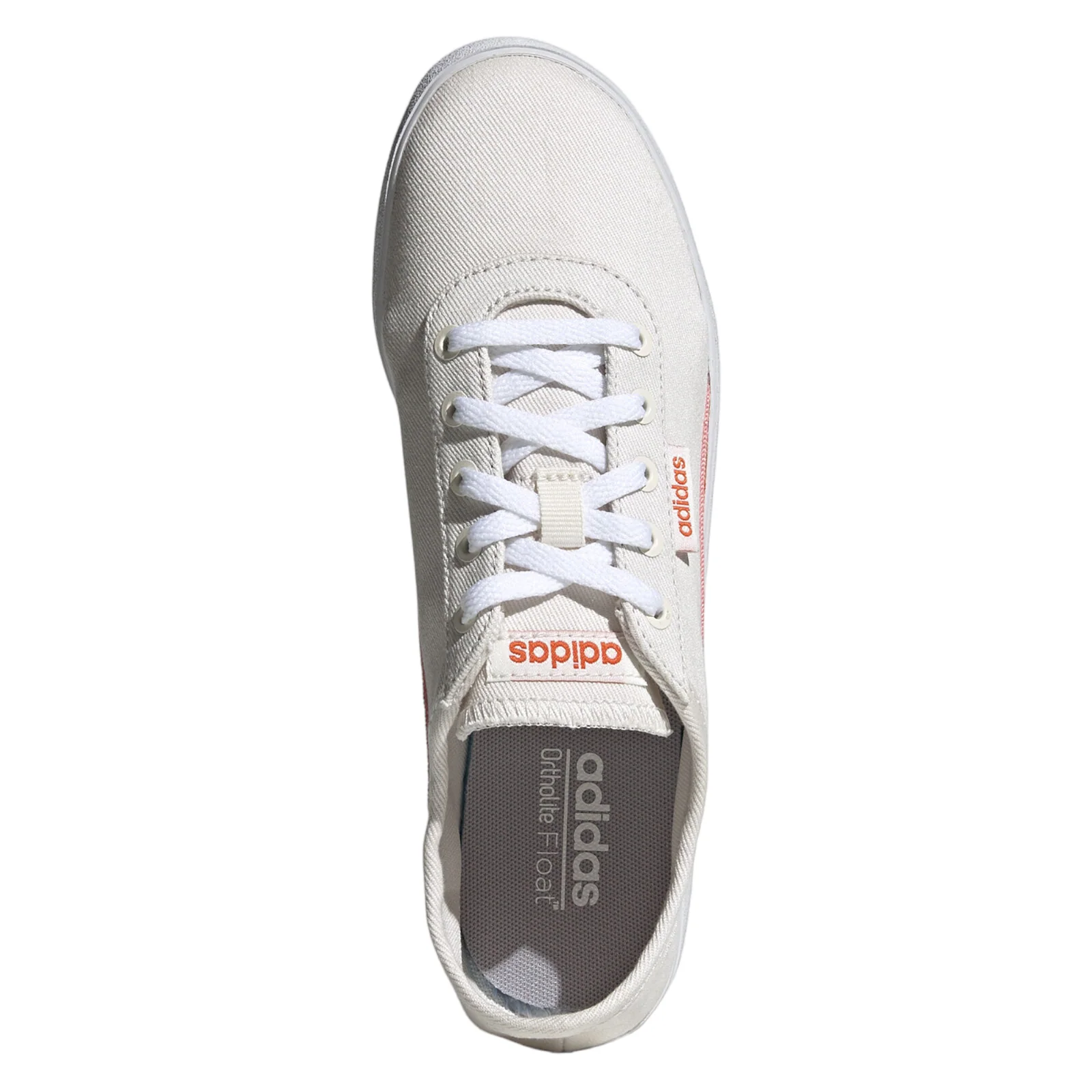 adidas Womens Courtflash X Shoes - Chalk White / Orange - Image 4