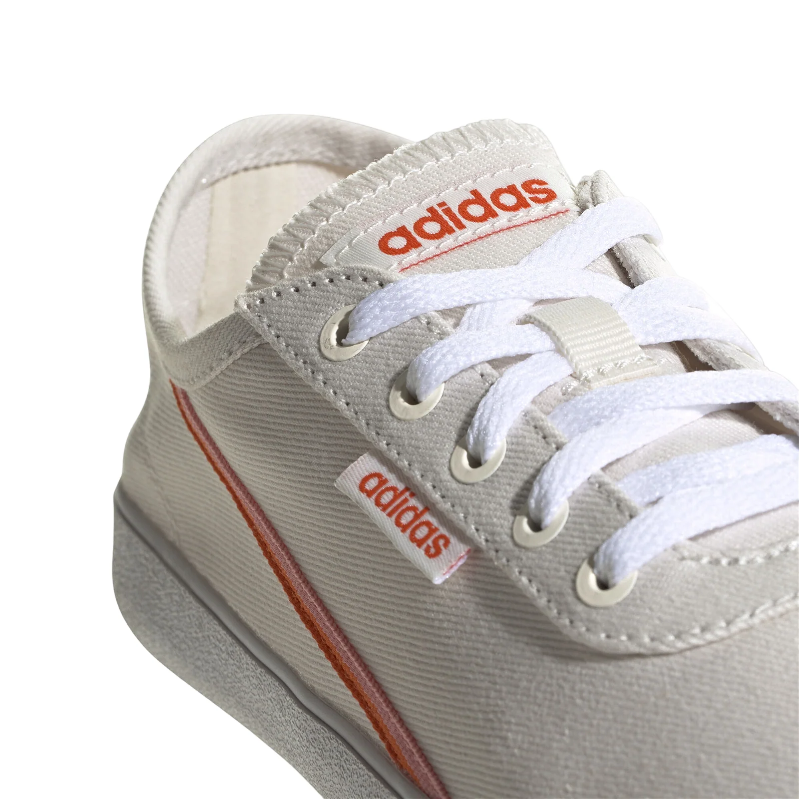 adidas Womens Courtflash X Shoes - Chalk White / Orange - Image 7