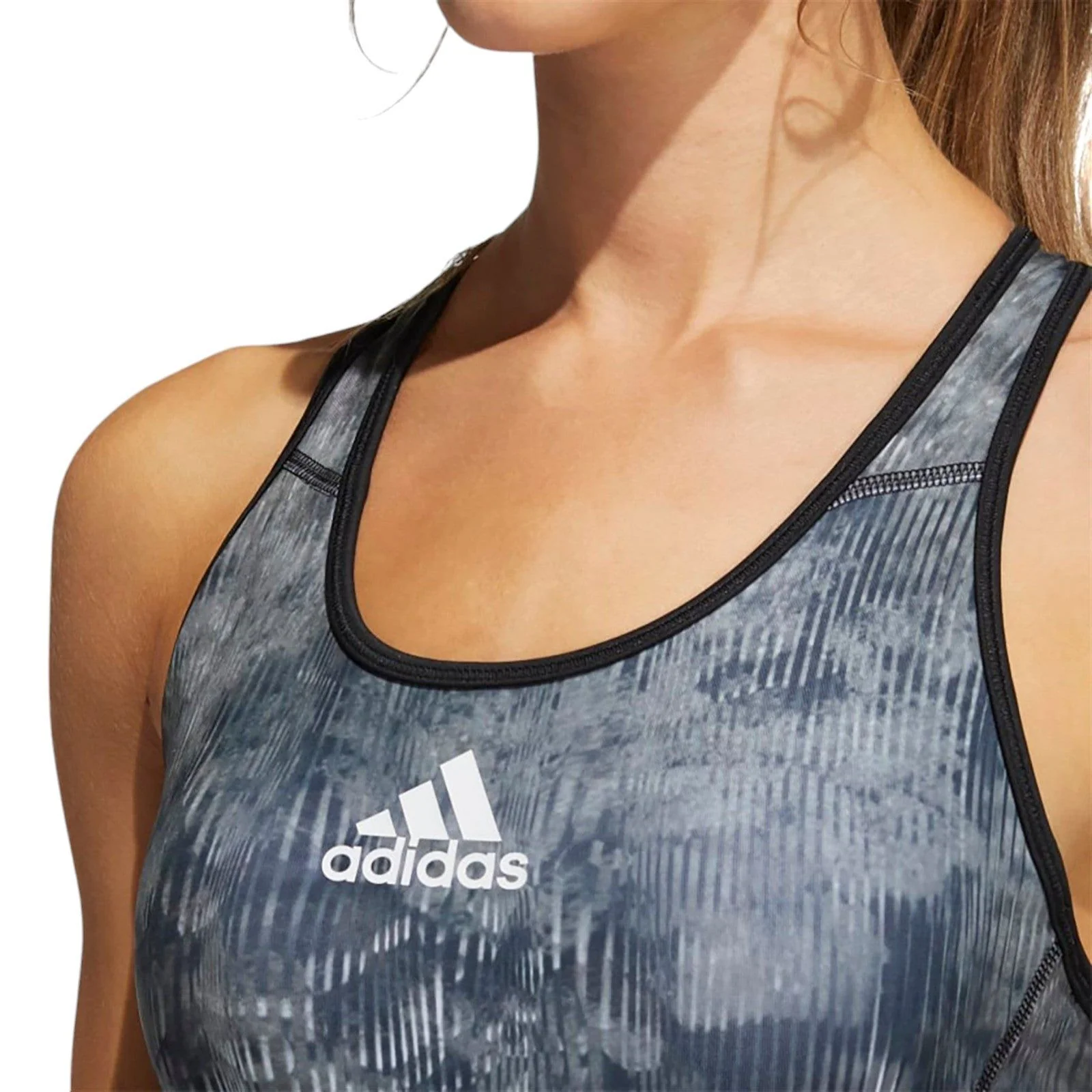 adidas Women's Don't Rest Floral Bra - Grey - Image 4