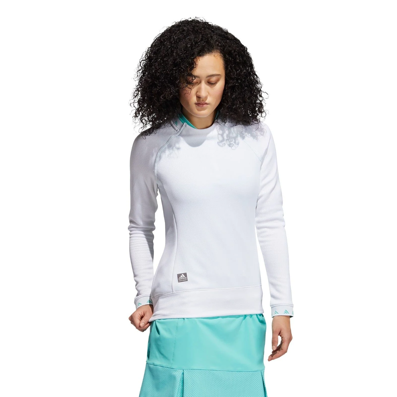adidas Womens Equipment Crew Sweatshirt - White - Image 6