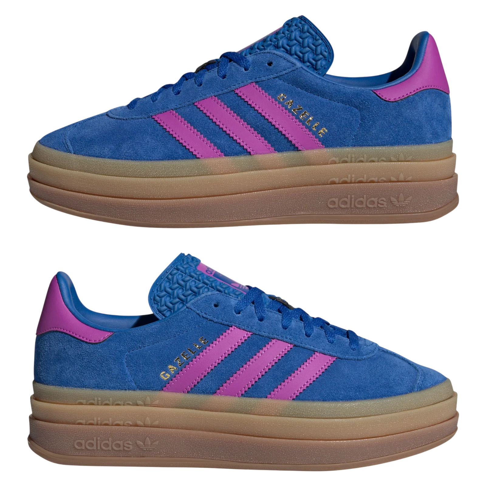 adidas Women's Gazelle Bold Shoes - Blue / Lucid Pink - Image 9