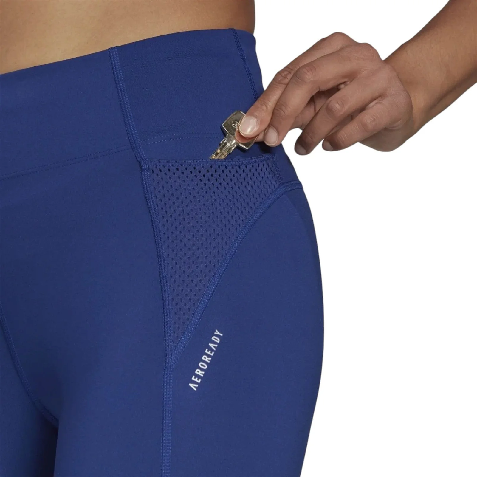 adidas Womens How We Do 7/8 Leggings - Victory Blue - Image 4