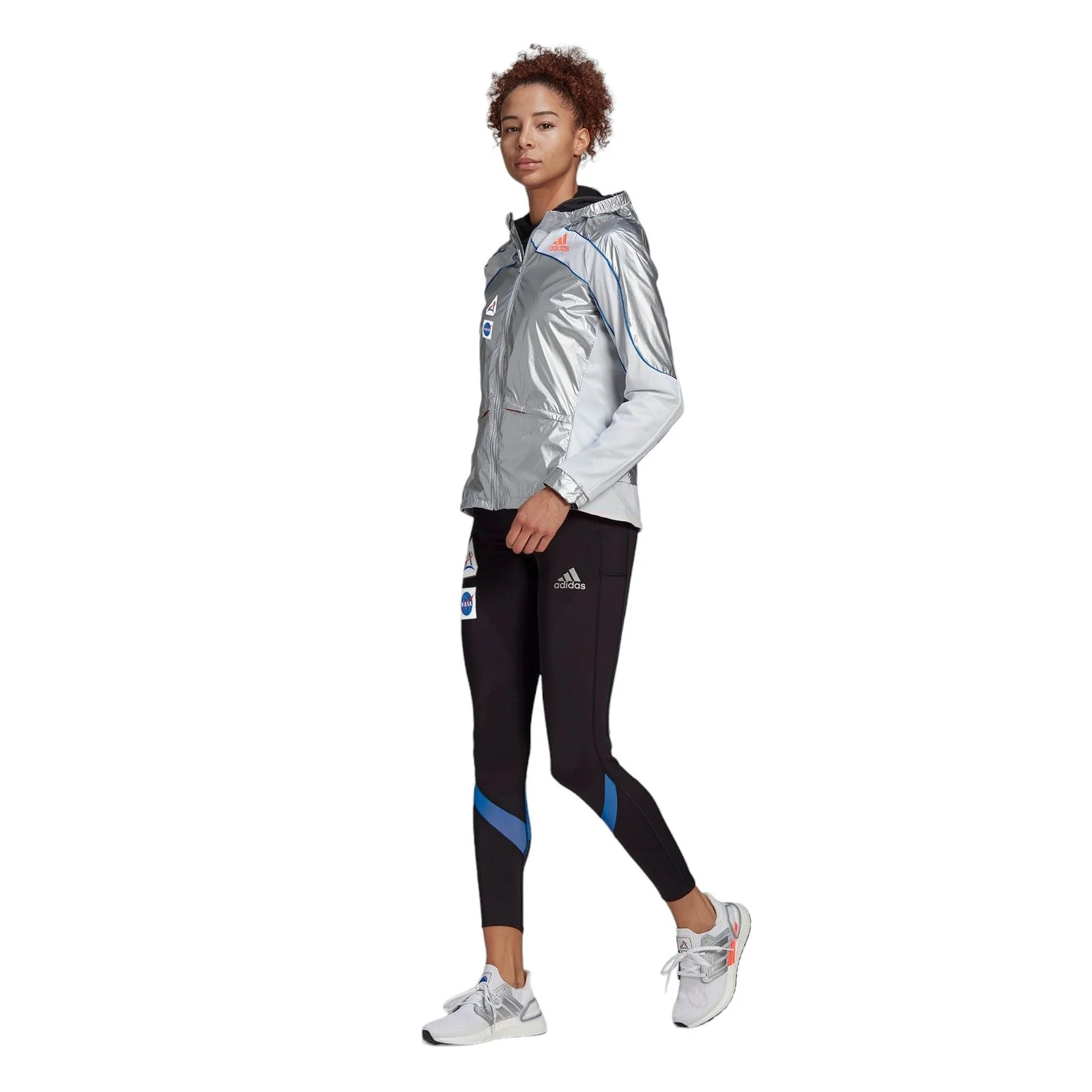 adidas Women's Marathon Space Race NASA Jacket - Silver - Image 5