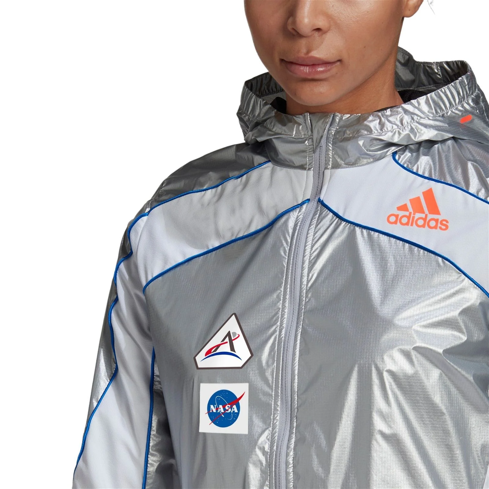adidas Women's Marathon Space Race NASA Jacket - Silver - Image 7