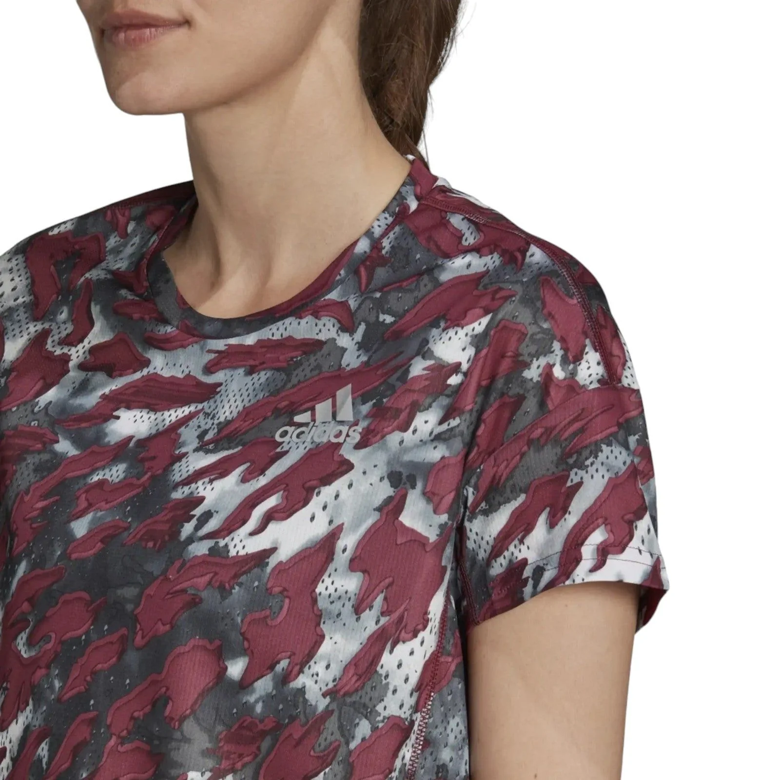 adidas Women's Primeblue Fast Graphic Tee - Multi - Image 5