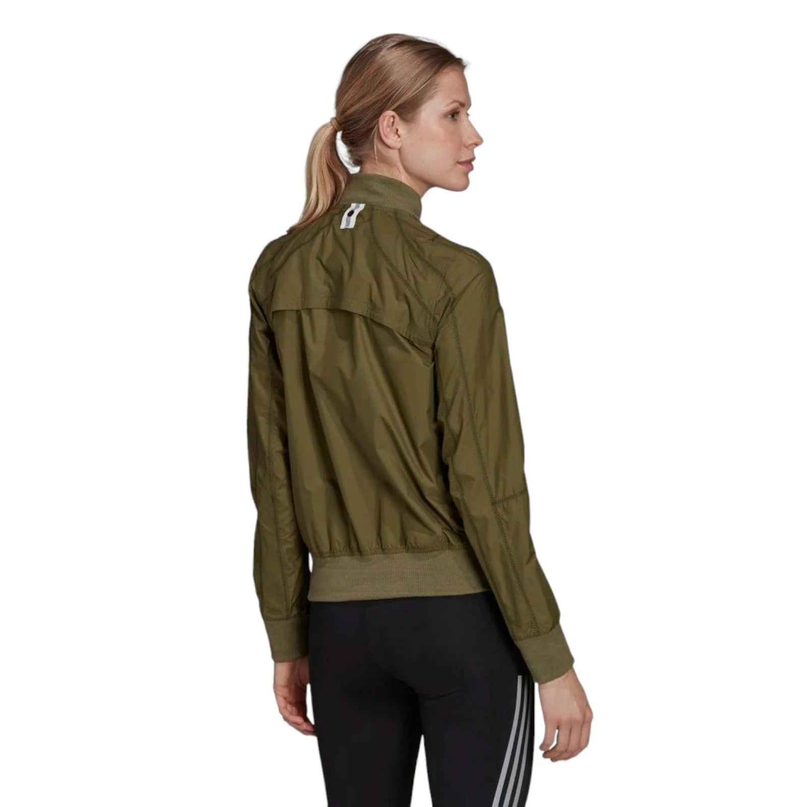 adidas Women's Primeblue Marathon Running Jacket - Green - Image 3
