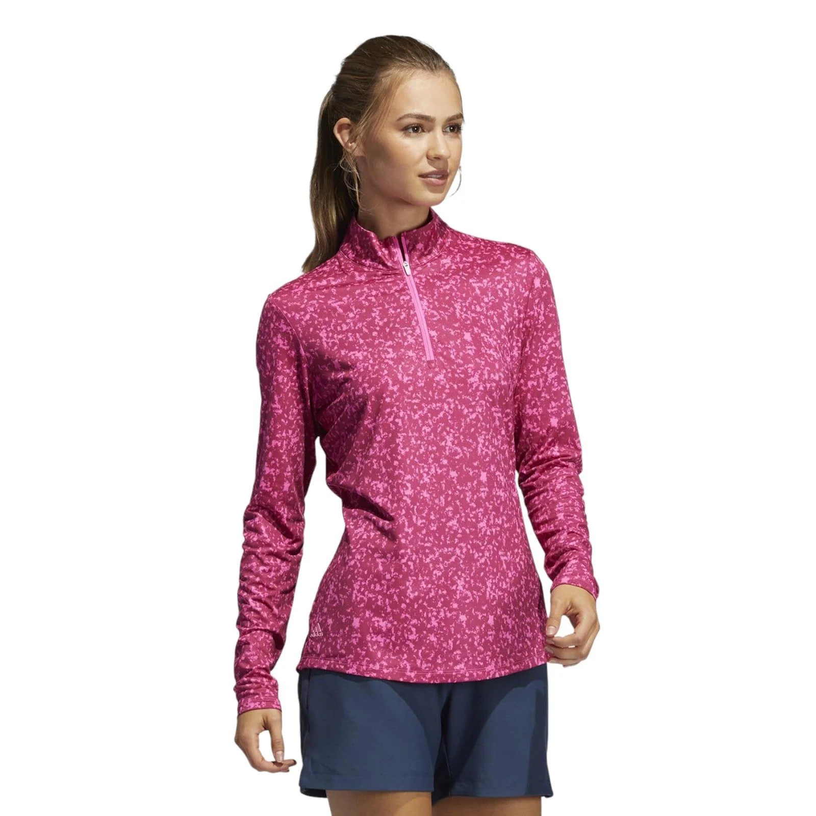 adidas Women's Primegreen AEROREADY Shirt - Screaming Pink / Wild Pink - Image 3