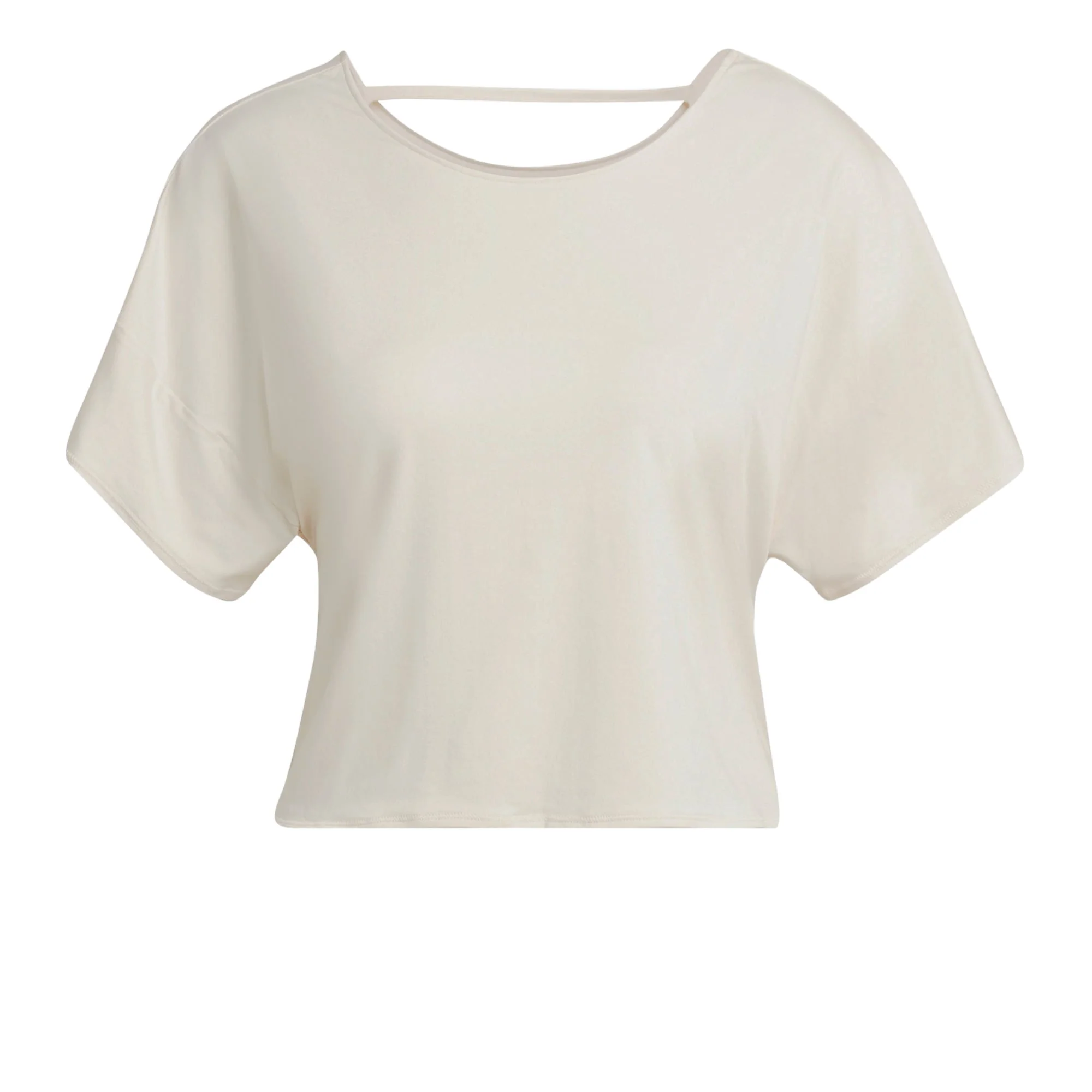 adidas Womens Studio Backless Tee - Beige - Image 5