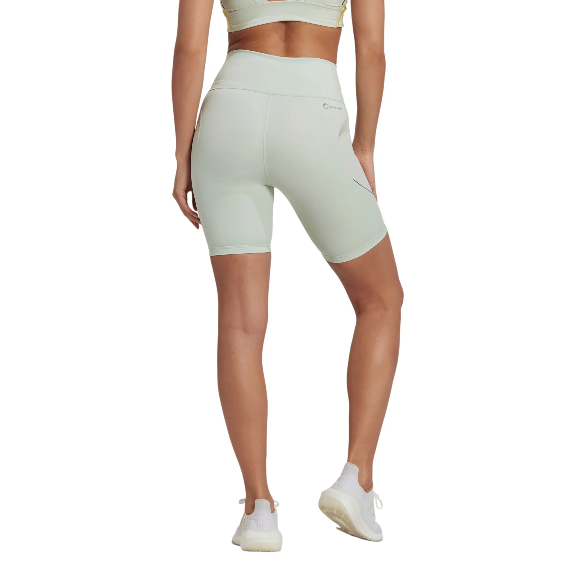 adidas Womens Tailored HIIT 45 seconds Training Short Leggings - Green - Image 2