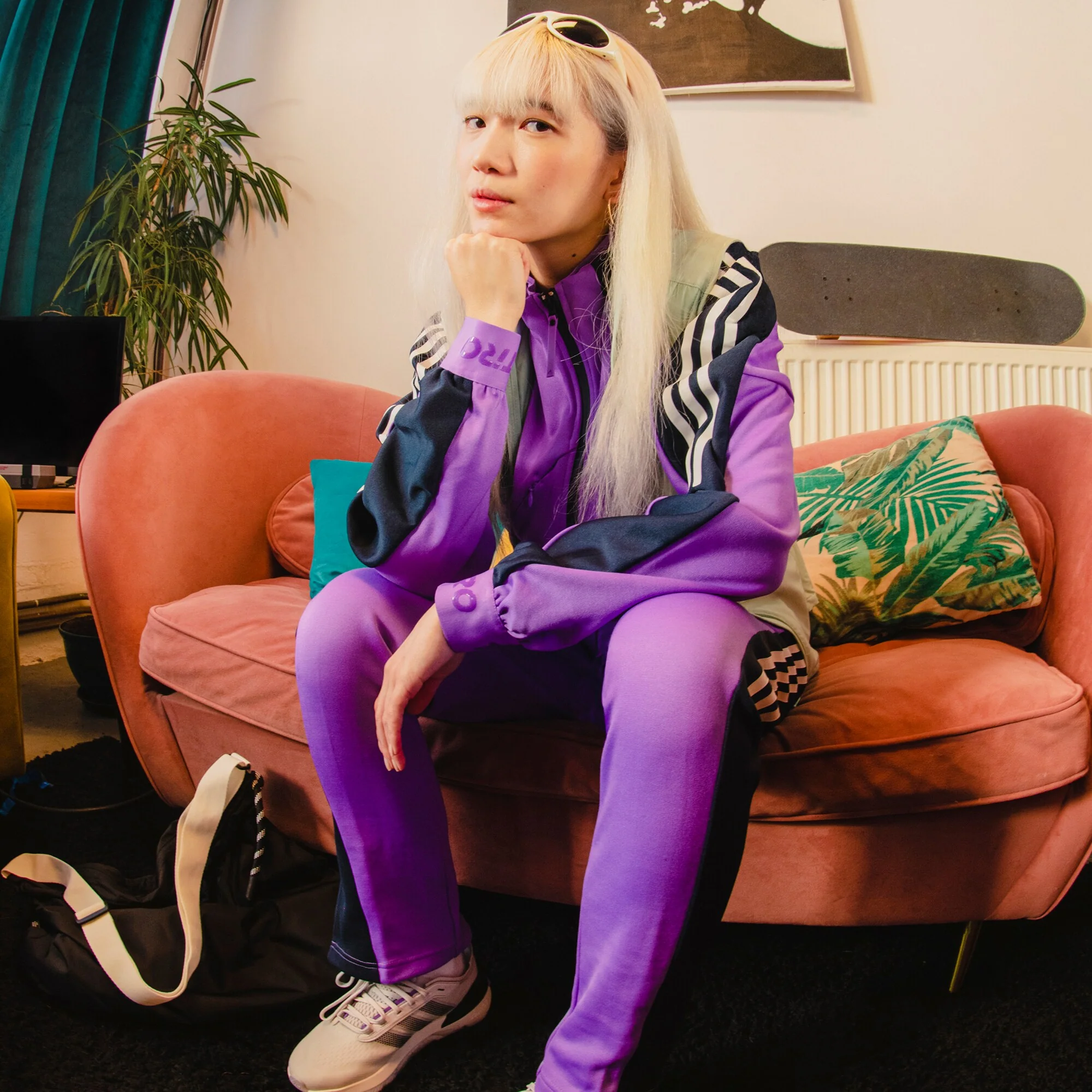 adidas Womens Tiro Suit-Up Advanced Track Top - Purple - Image 10